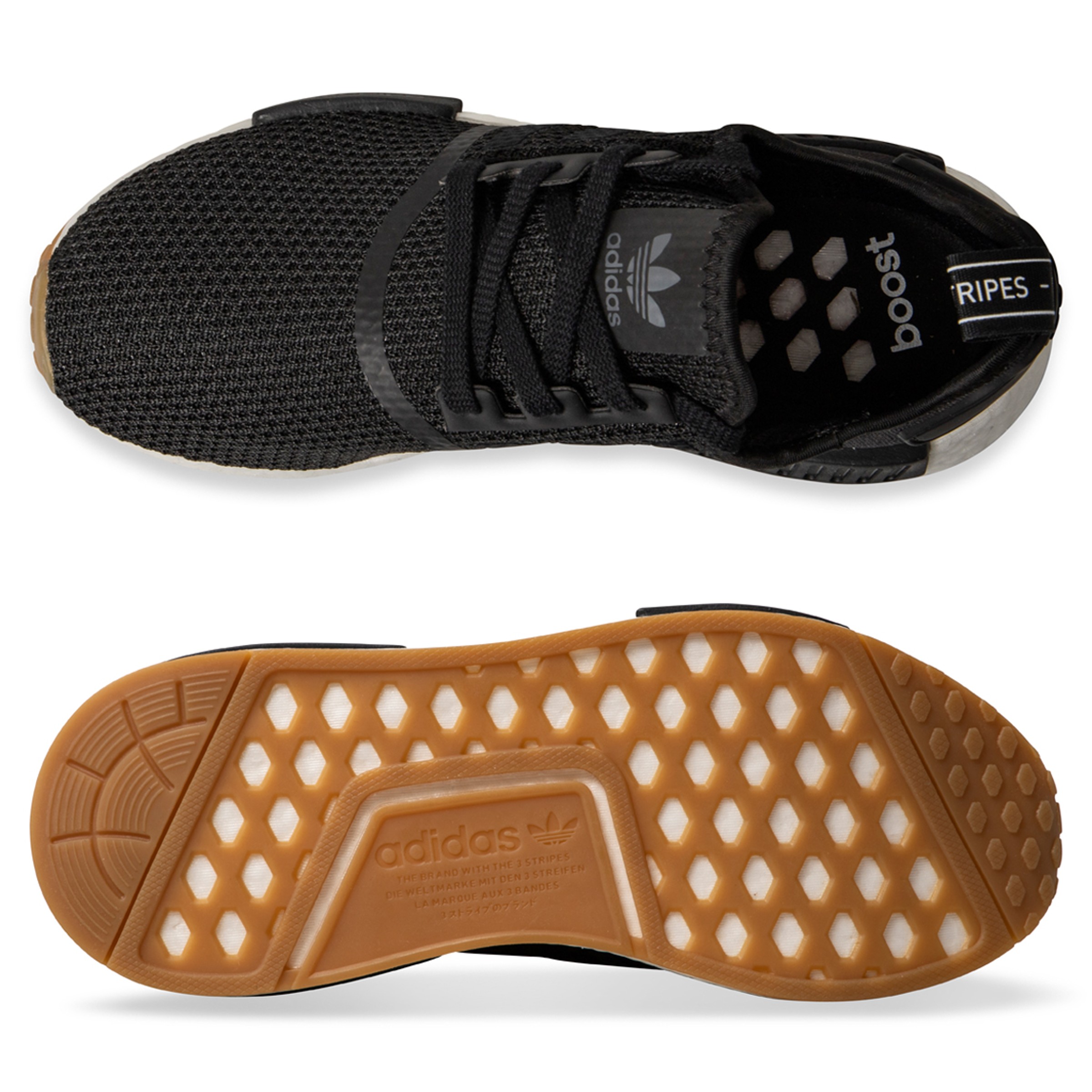 Adidas nmd discount black gum sole