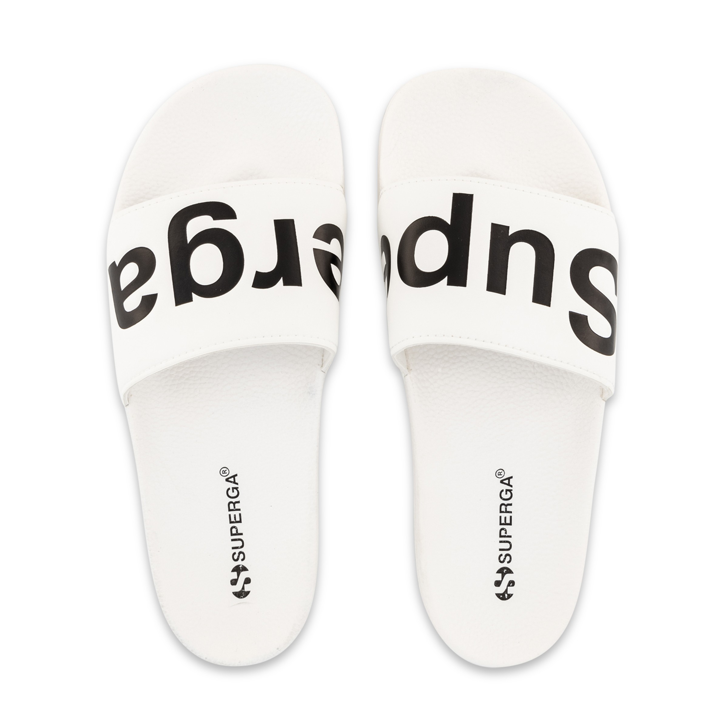 Superga cheap white slides