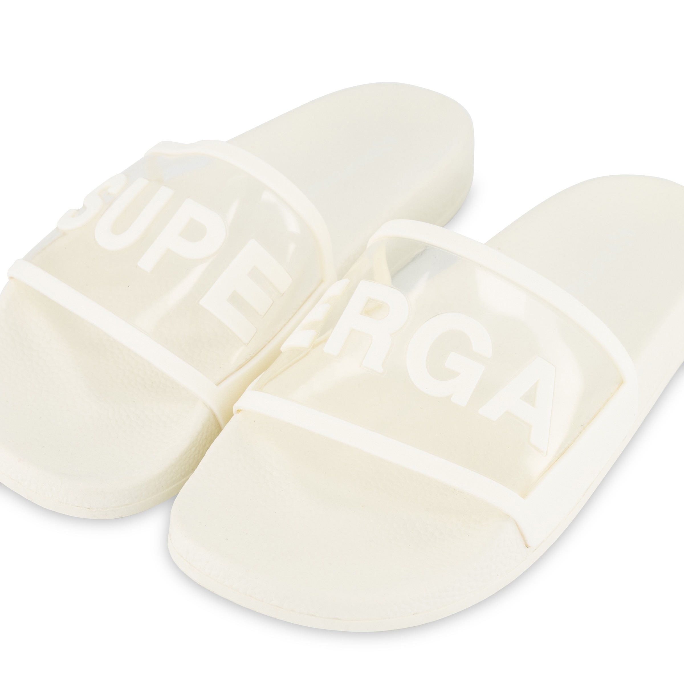 White hot sale clear slides