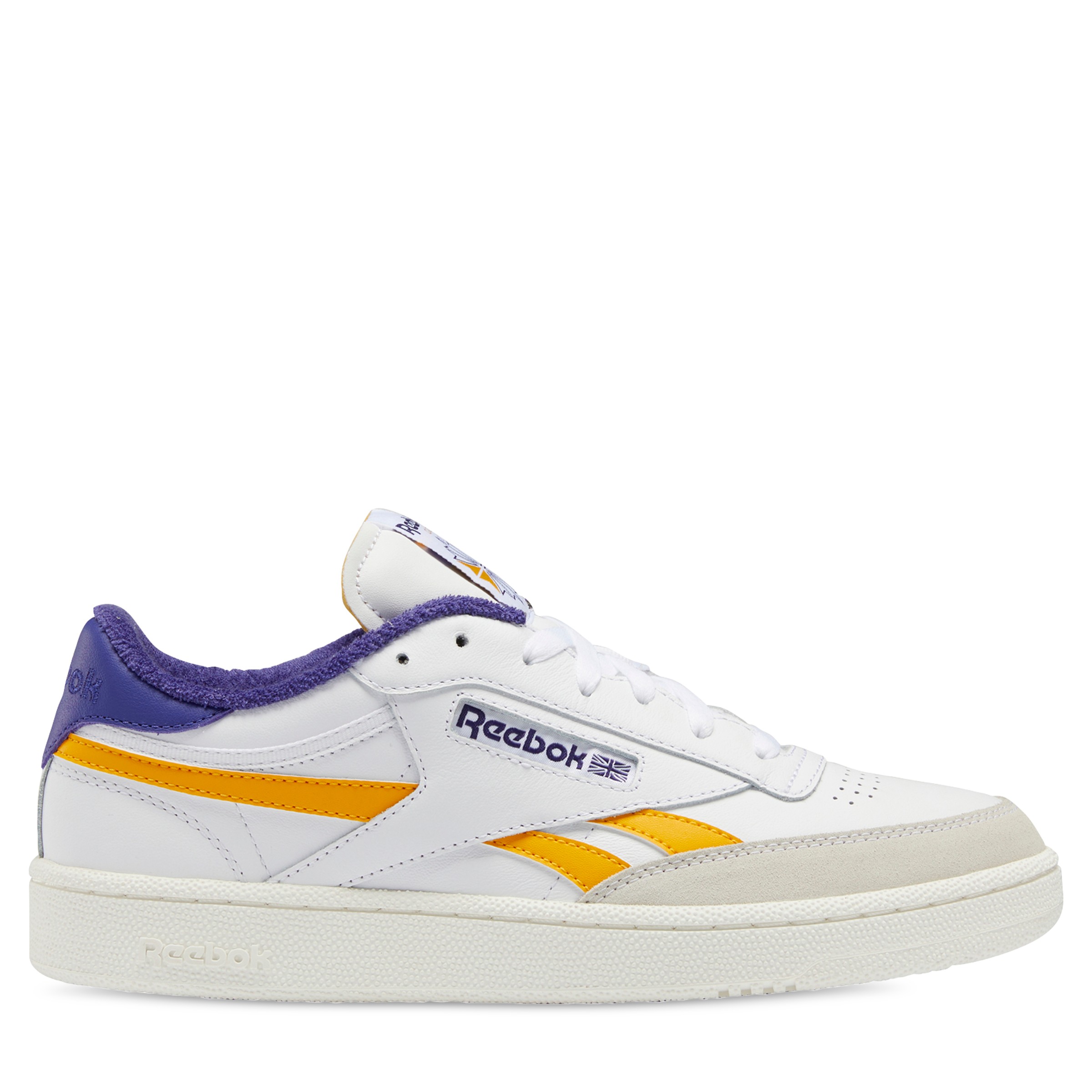 Reebok Club C Revenge White Collegiate Gold Purple Hype DC