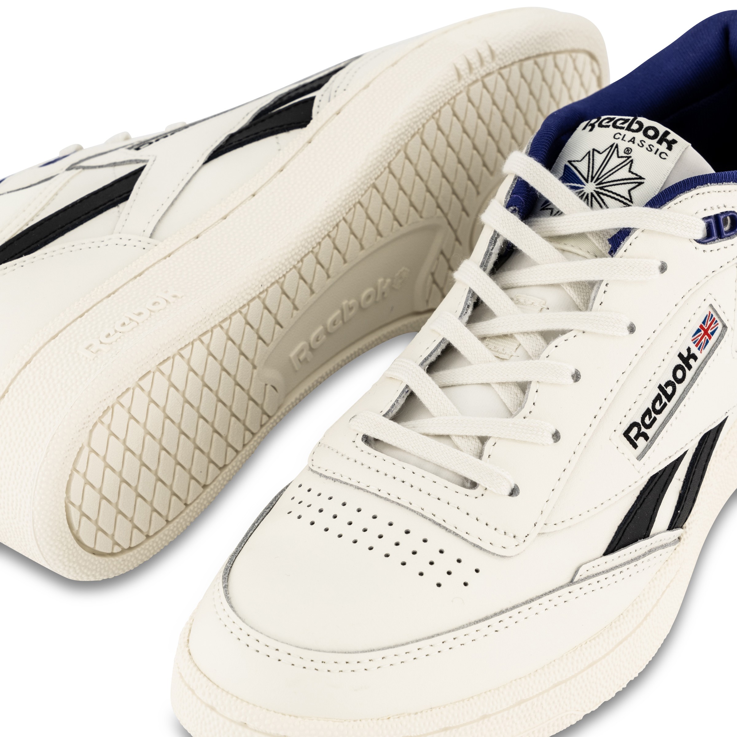 Reebok Club C Mid II Revenge Chalk Core Black Bold Purple Hype DC