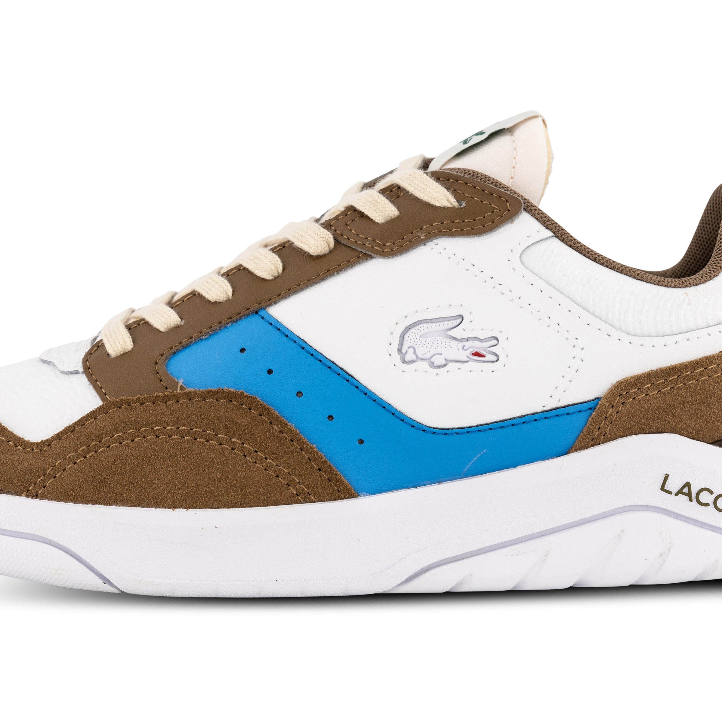 Lacoste Game Advance Luxe Leather Sneakers In White/brown | ModeSens