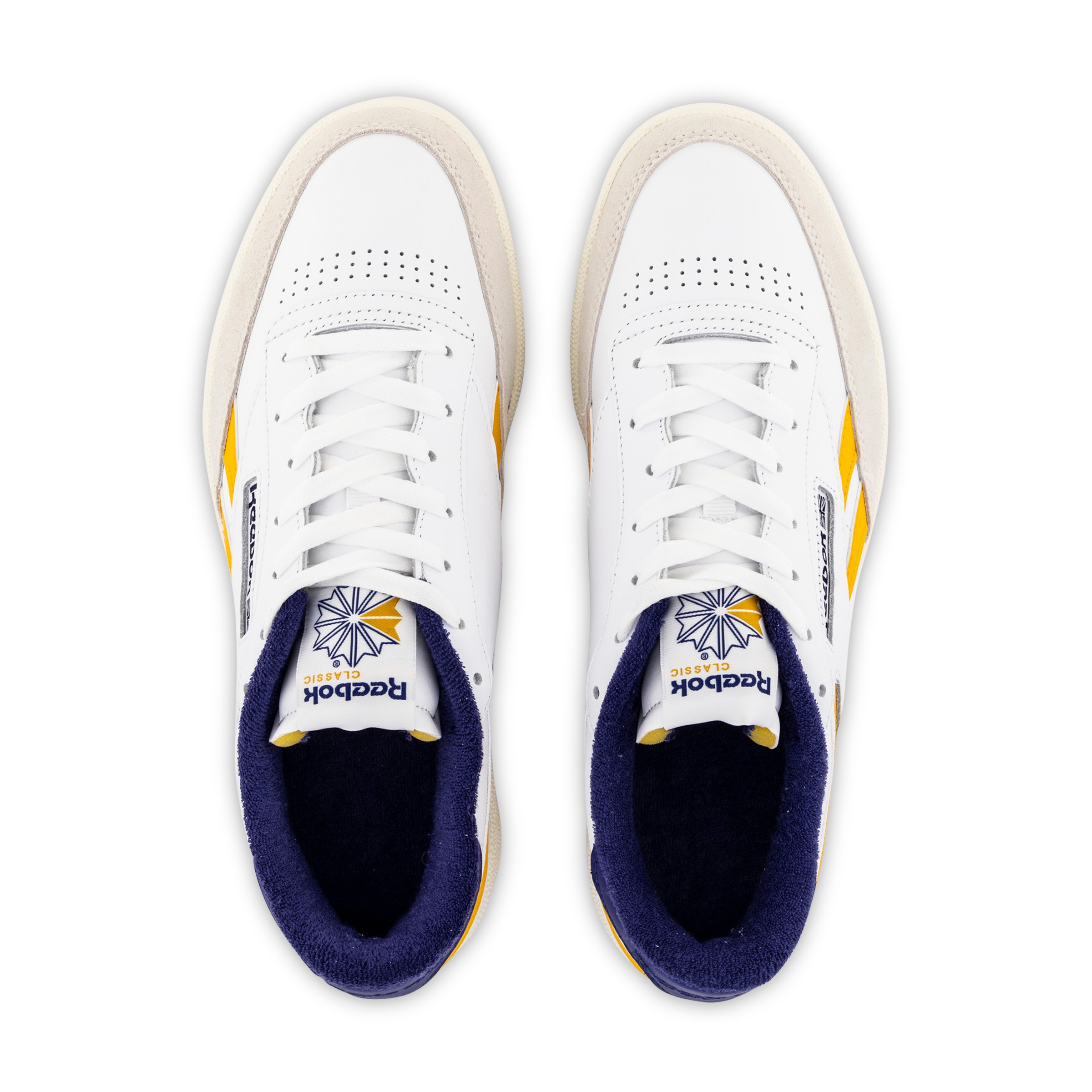 Reebok Club C Revenge White Collegiate Gold Purple Hype DC