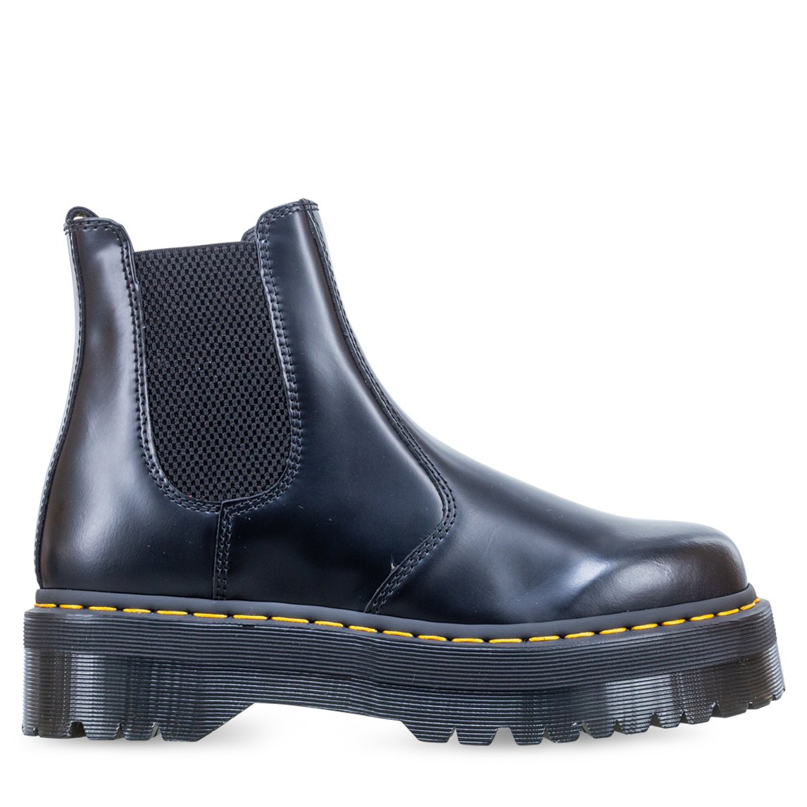 Dr Martens 2976 CHELSEA QUAD Black Polished Smooth Hype DC