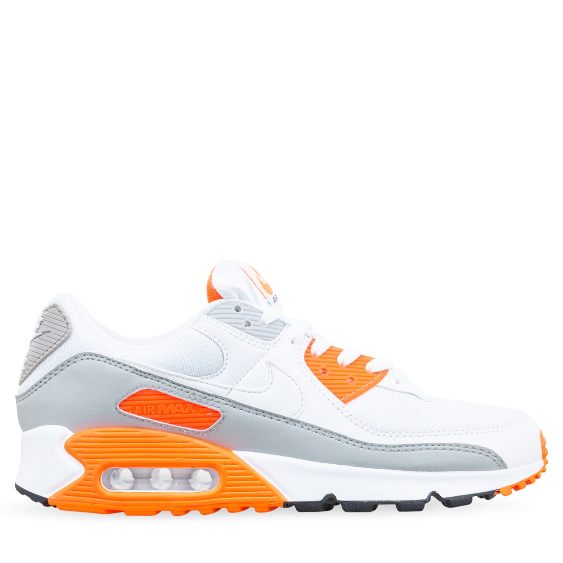 Nike AIR MAX 90 White/White/Hyper Orange/Light Smoke Grey Hype DC