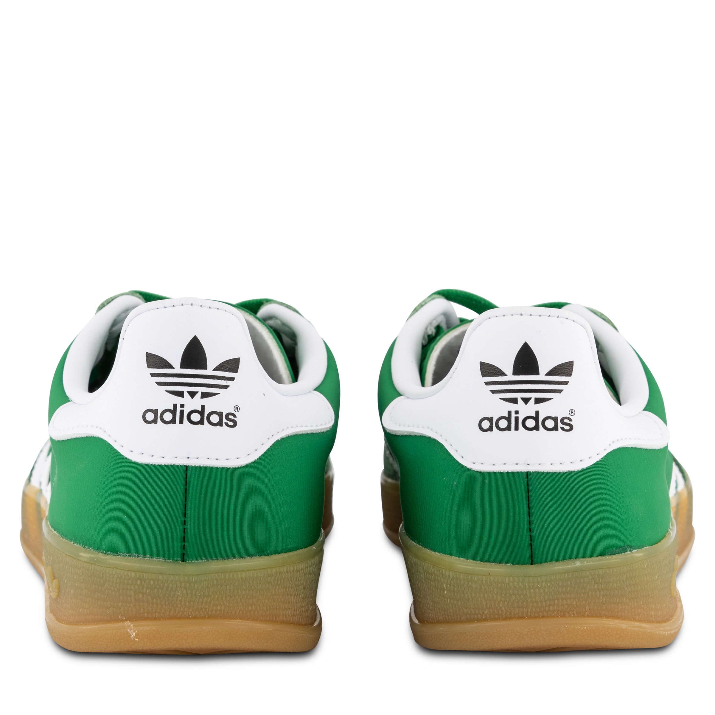 White adidas green back best sale