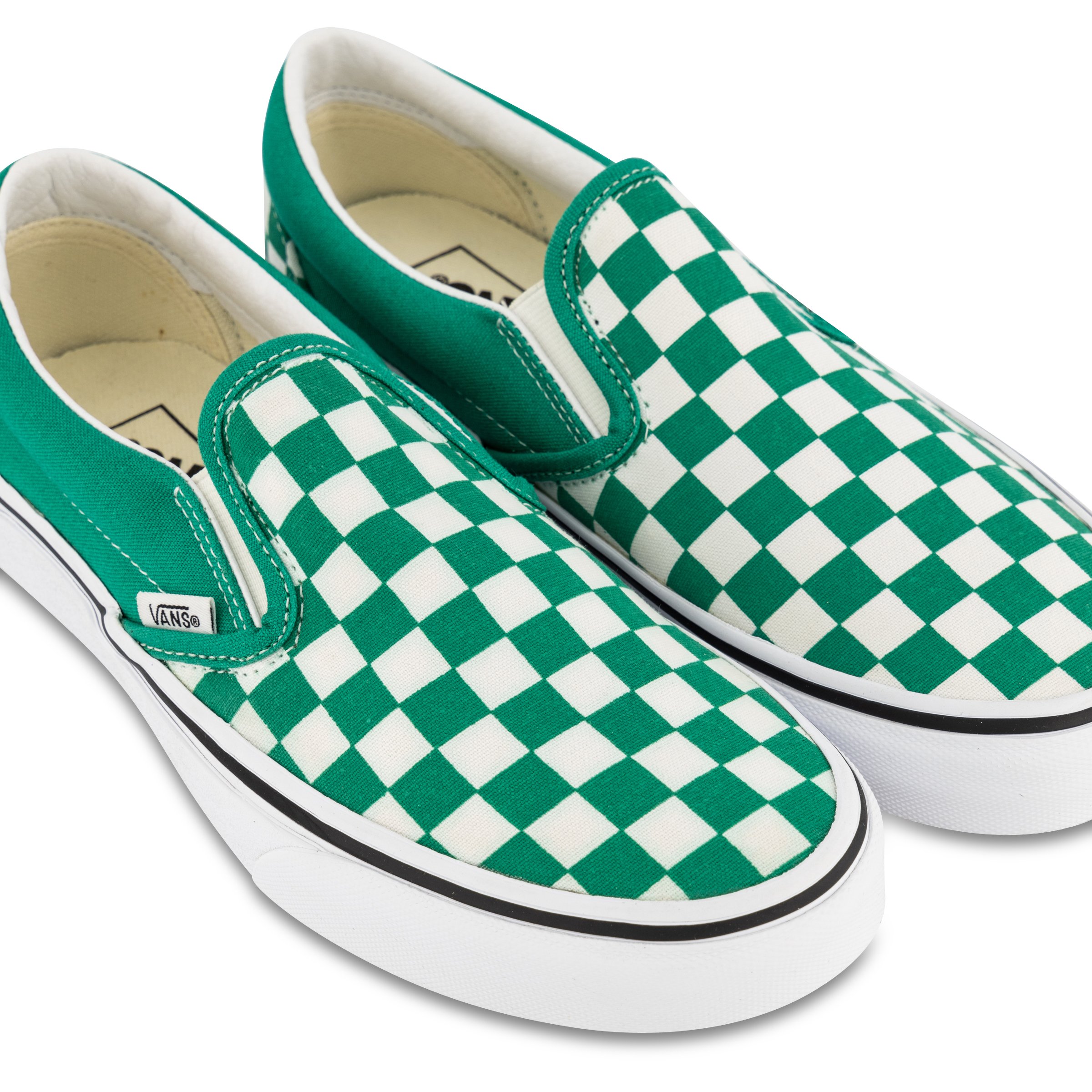 Green vans slip on sale on