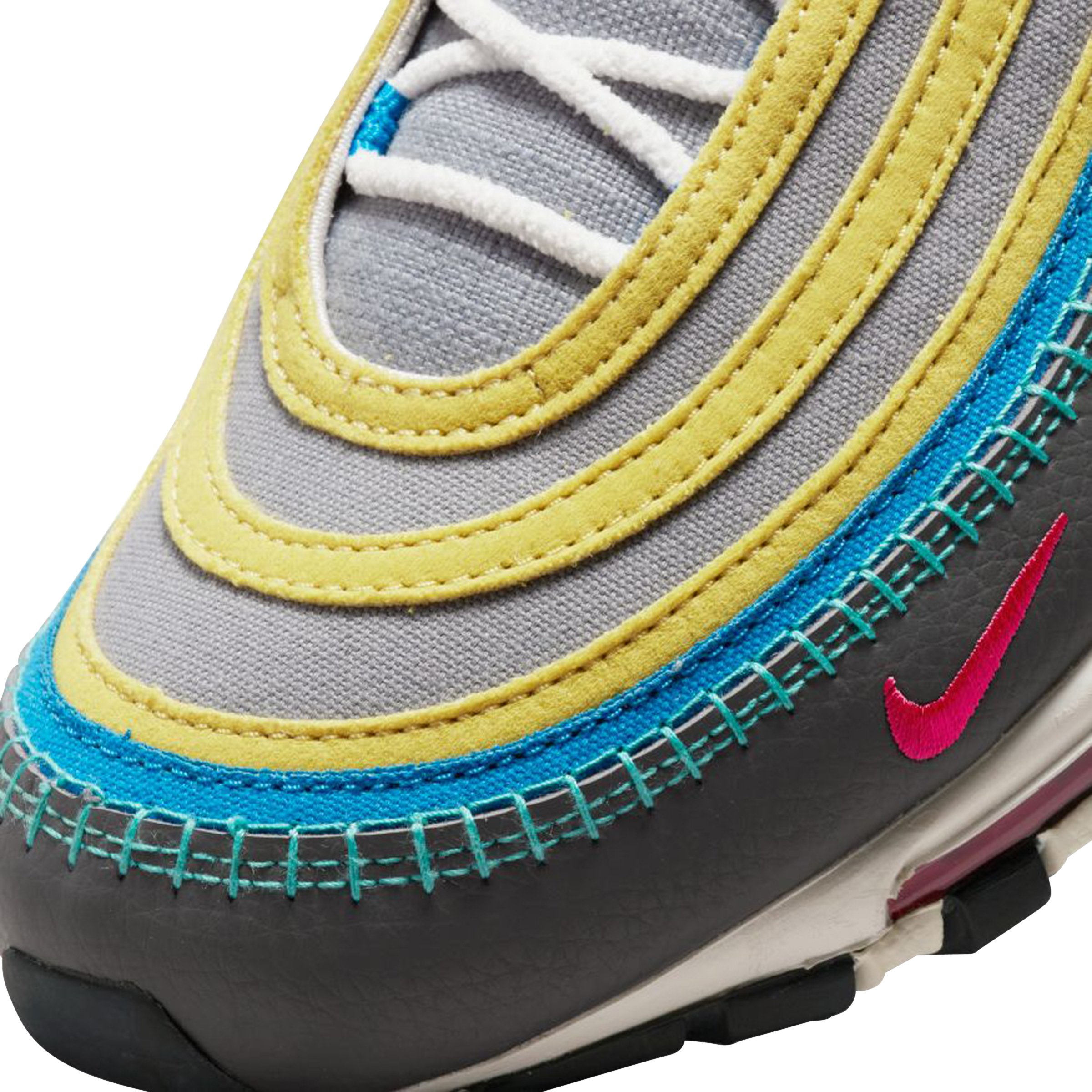 Yellow pink and blue air max 97 on sale