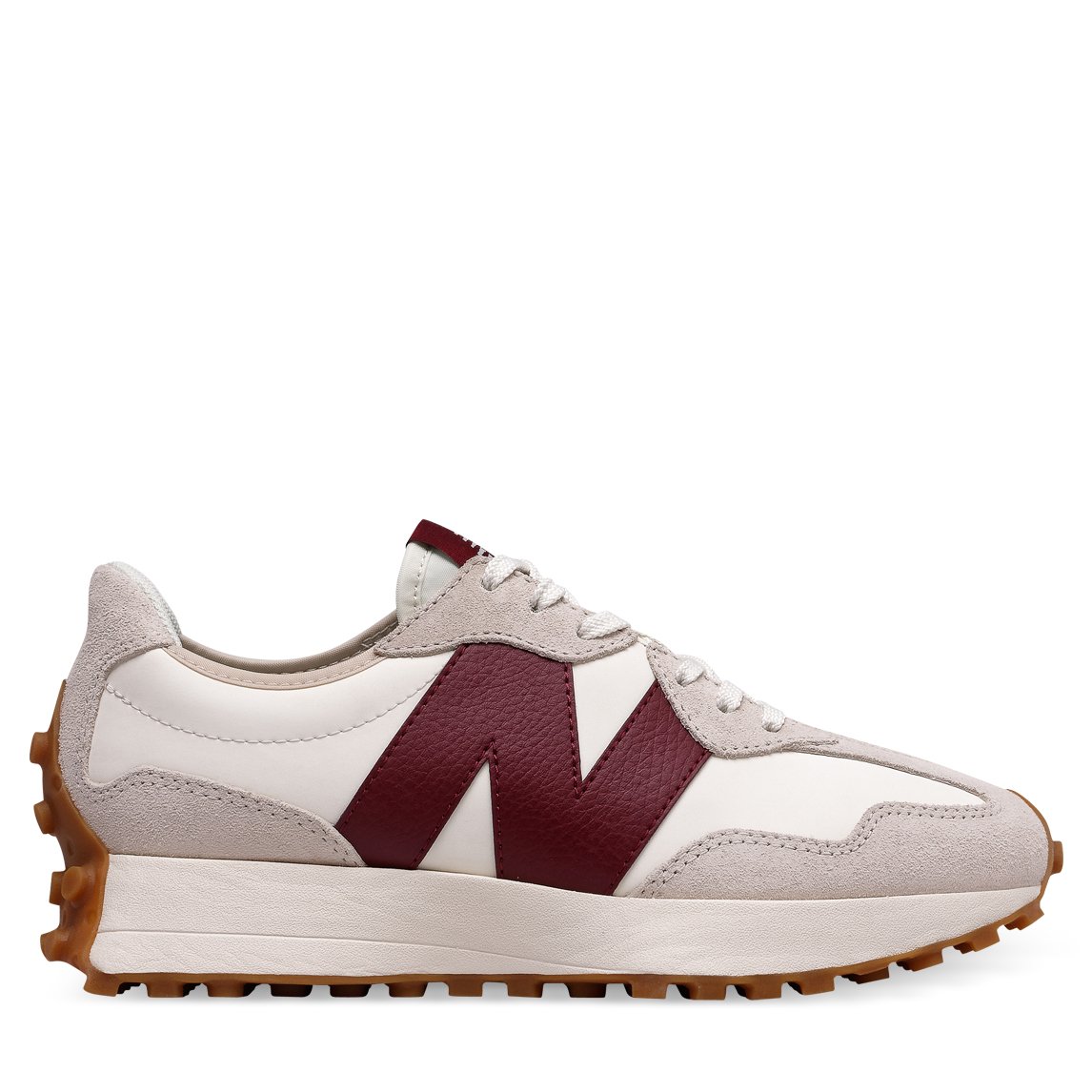 New balance hot sale burgundy 327 trainers