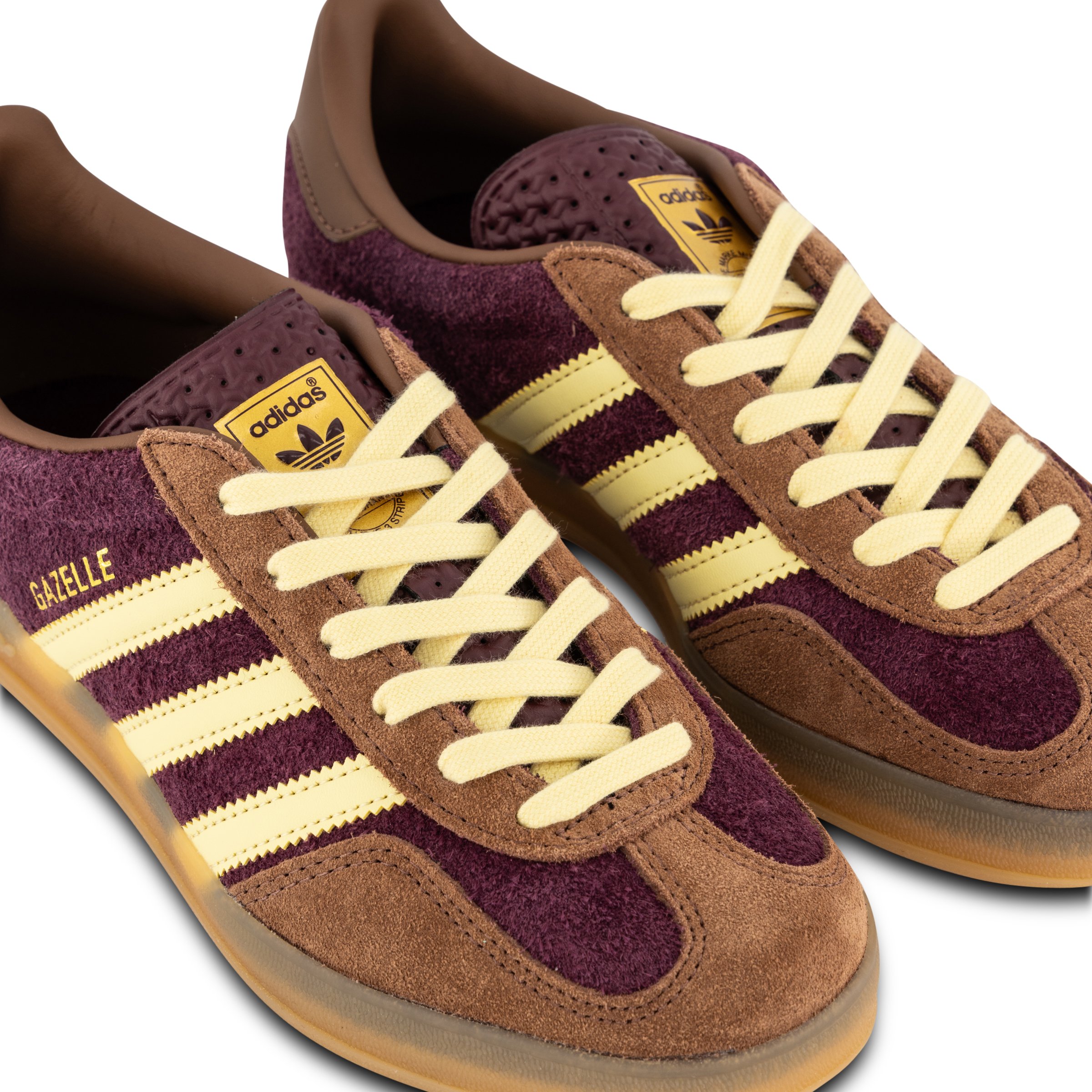 adidas Gazelle Indoor Maroon Yellow Maroon Gazelle Sneakers Hype DC