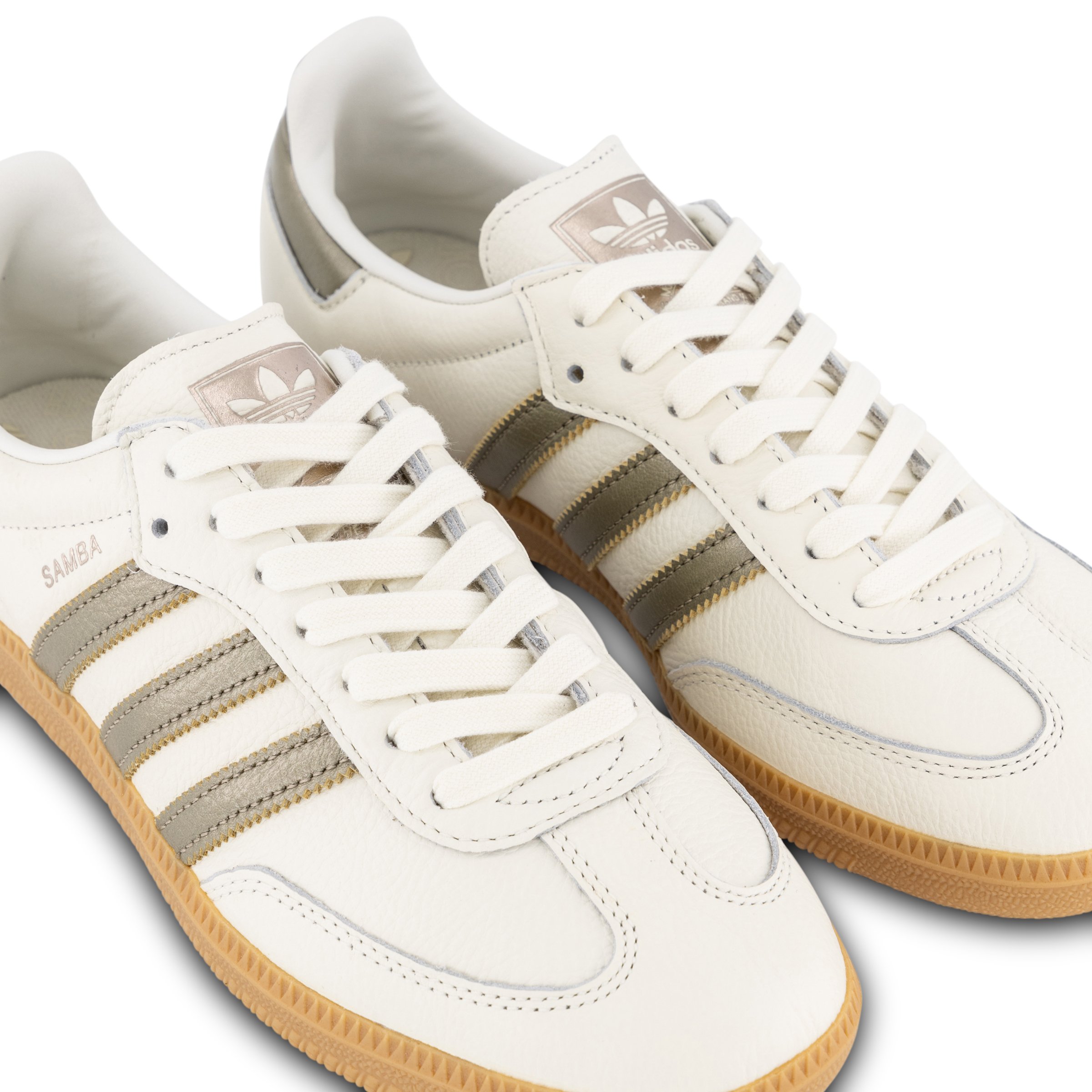 adidas Originals Samba OG Womens Off White Cyber Metallic Wonder Gold Metallic Hype DC