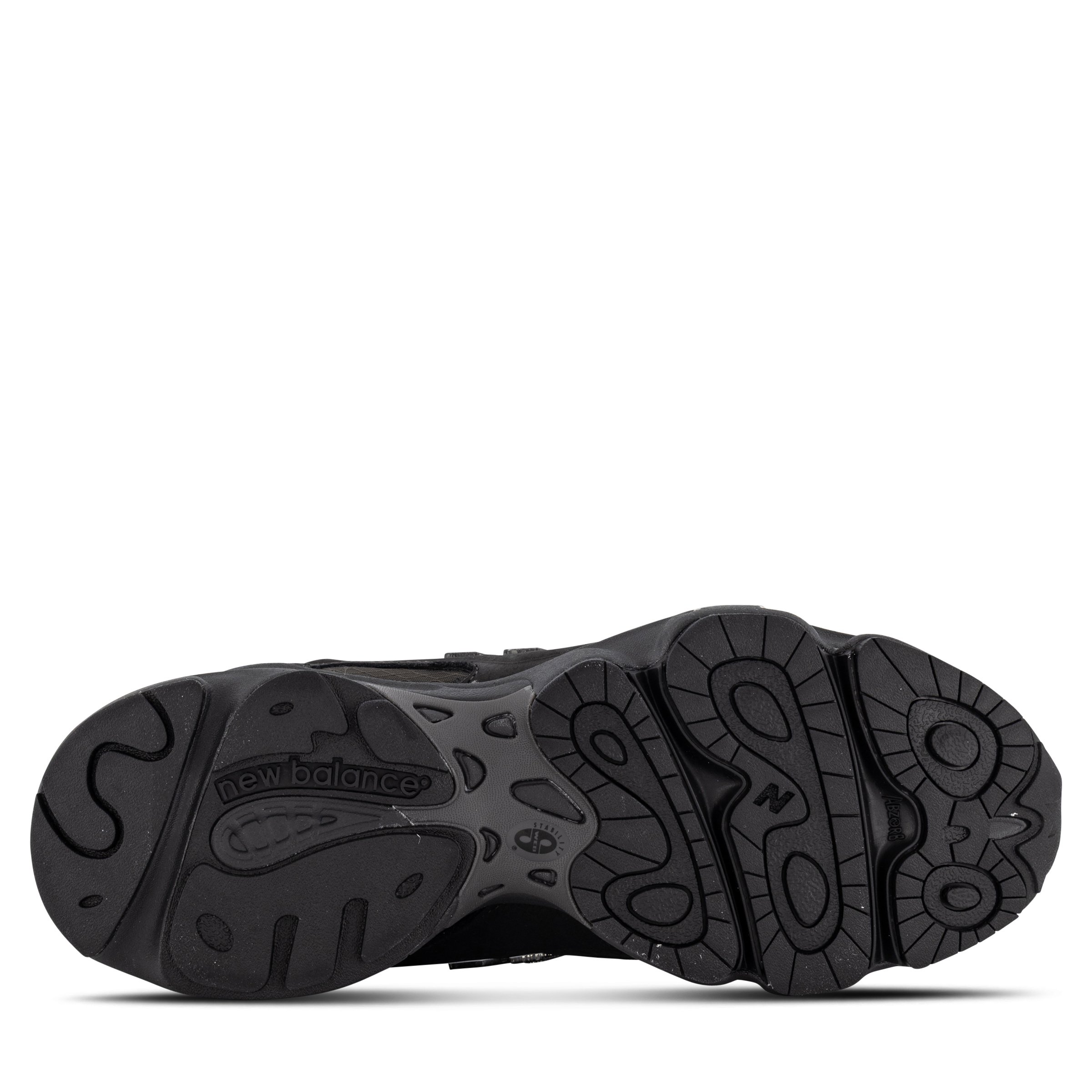 Underside of New Balance 1000 sneakers in Black Cement