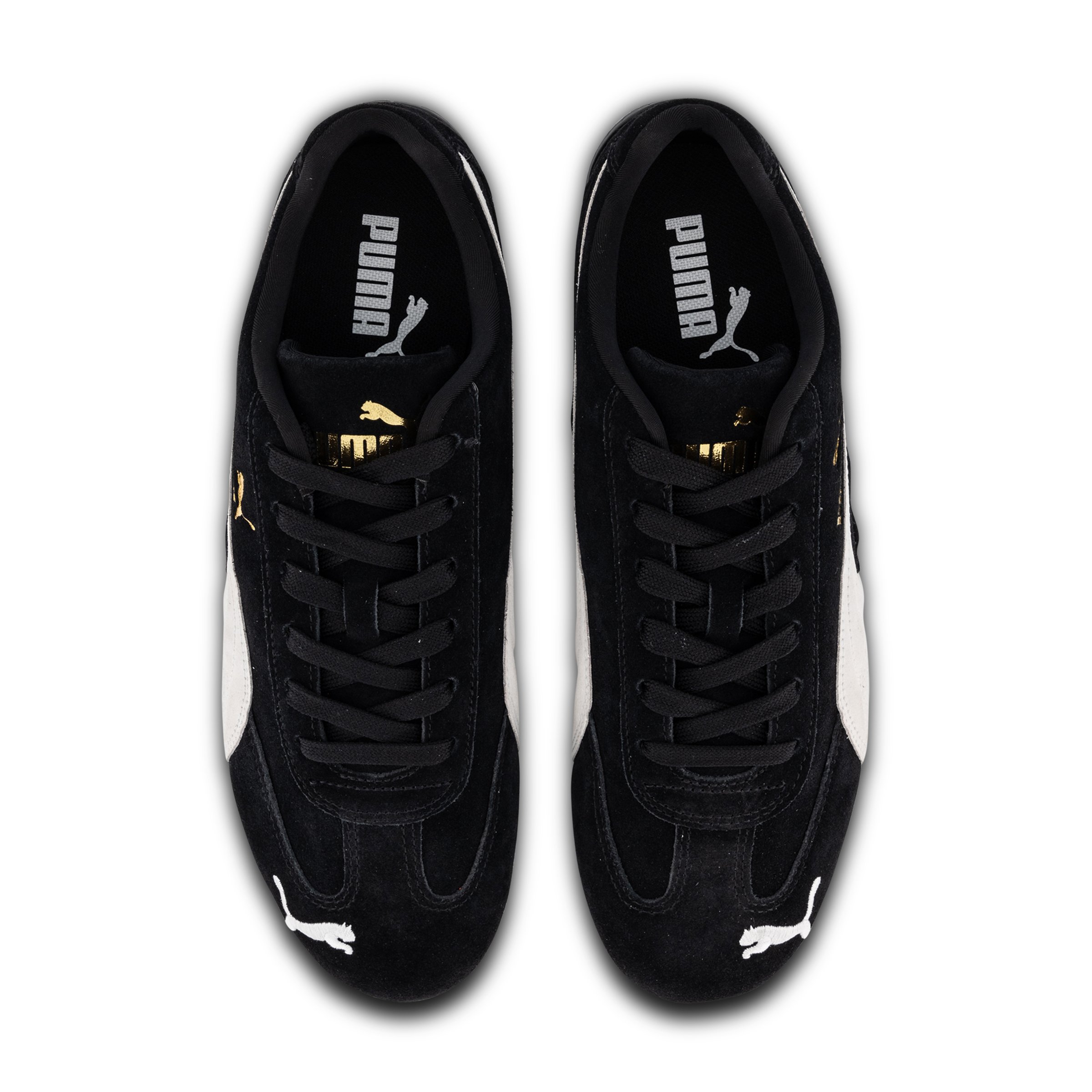 Puma speed cat black and white top