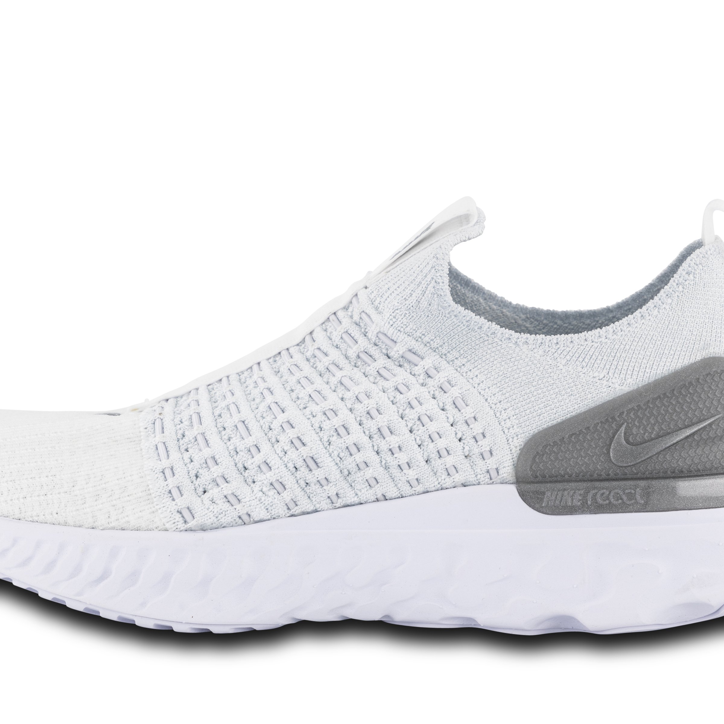 Nike React Phantom Run FK 2 Womens True White Metallic Silver White Hype DC