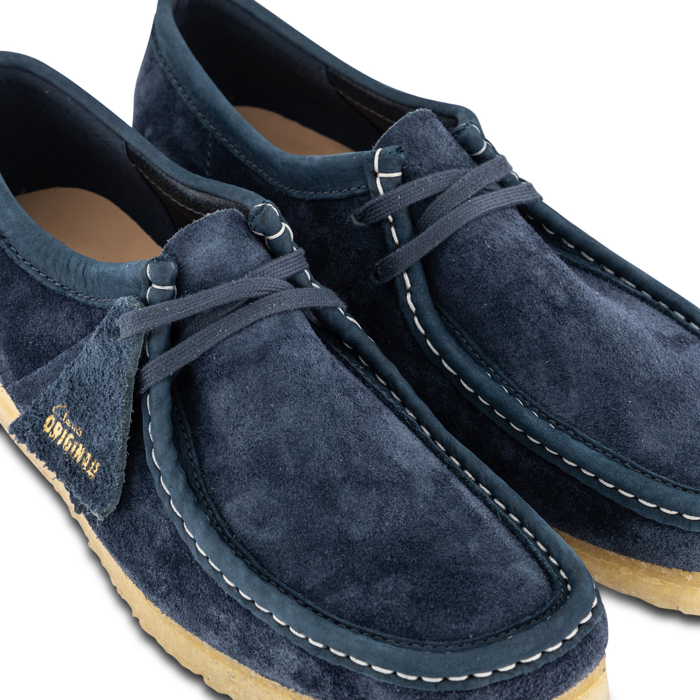 Clarks wallabees navy top