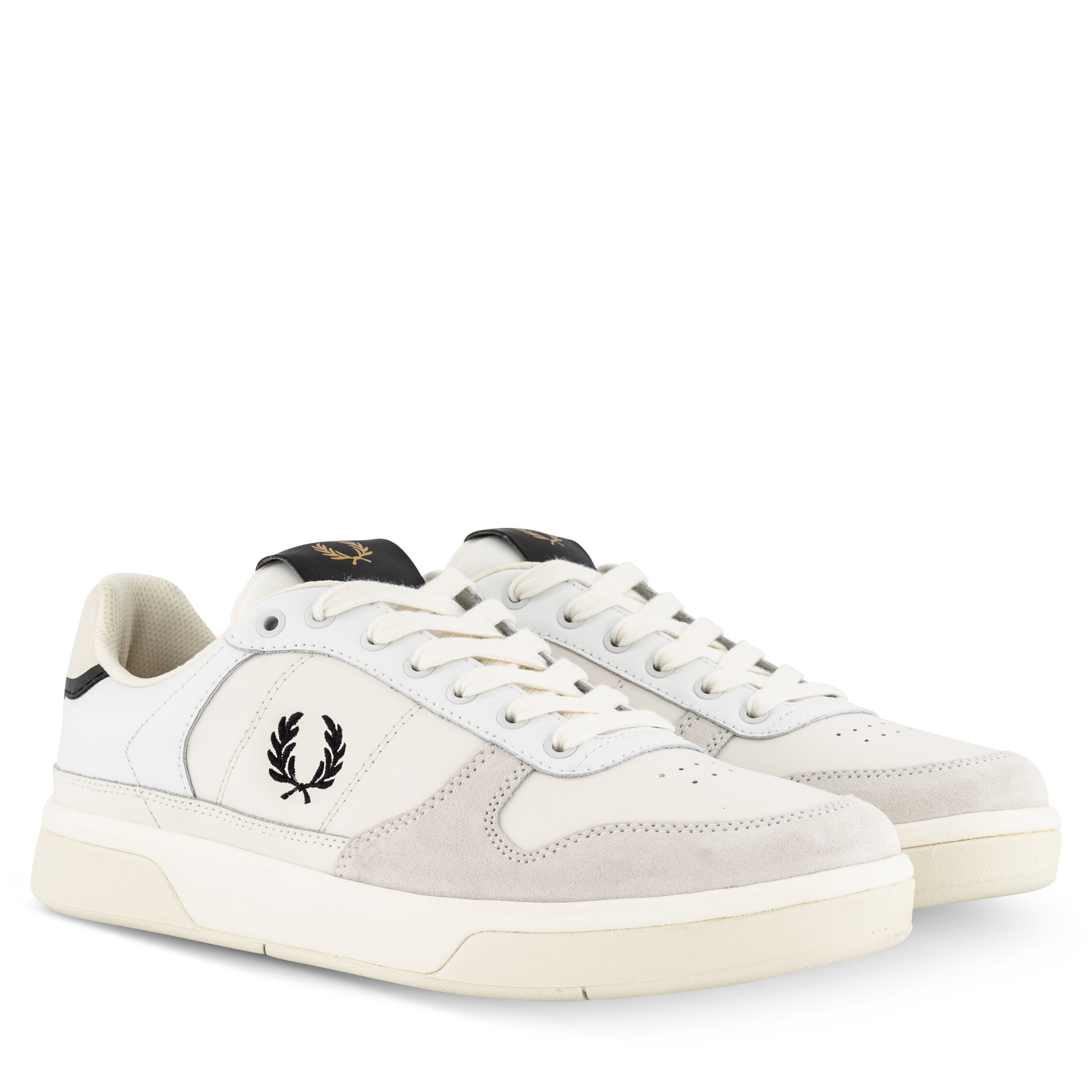 【FRED PERRY】 ★ B300 LEATHER ★ SNOW WHITE Fred Perry B300 leather and mesh shoes in snow white | ASOS