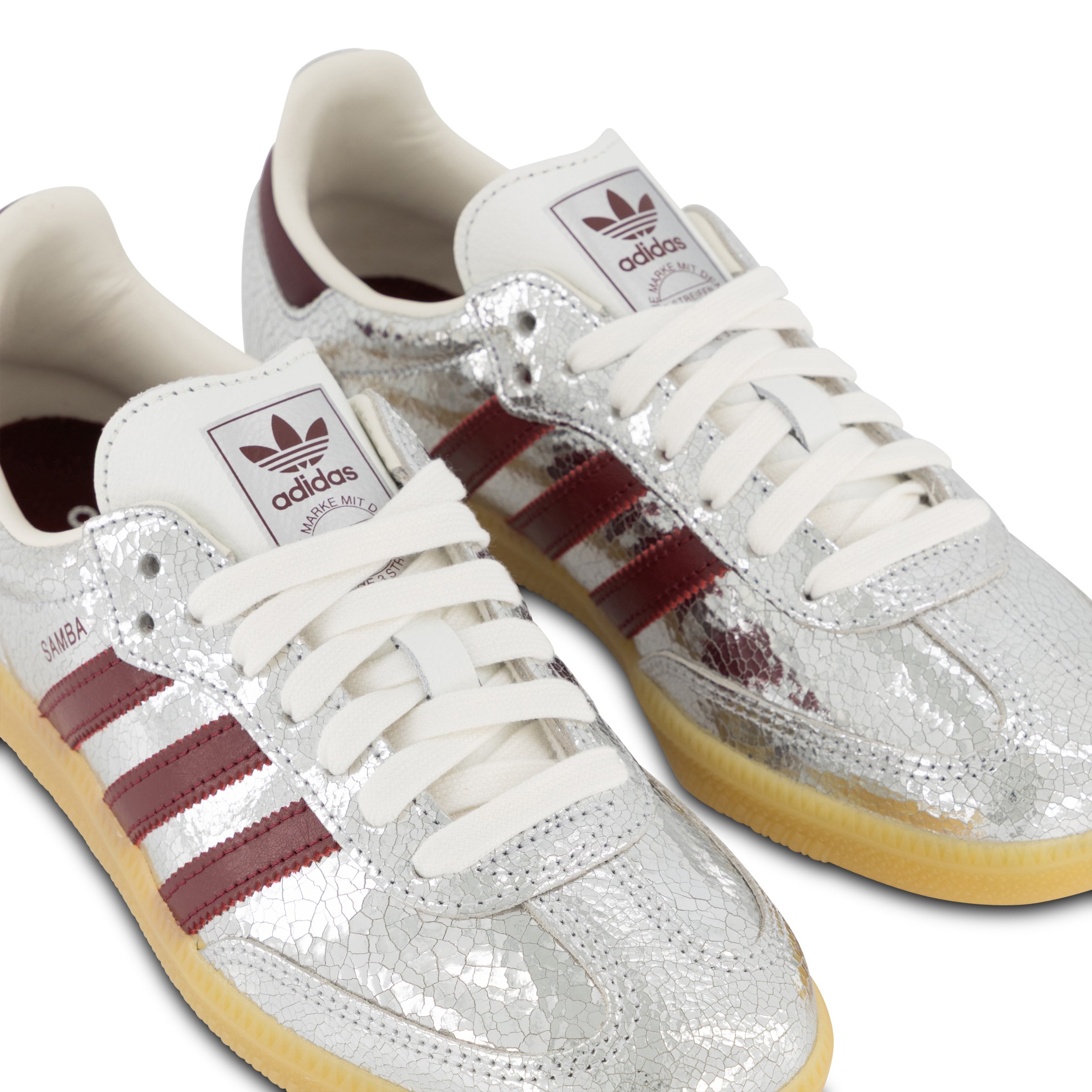 adidas gazelle silver green womens adidas Samba OG 'Wonder White Maroon' (W) main image 0
