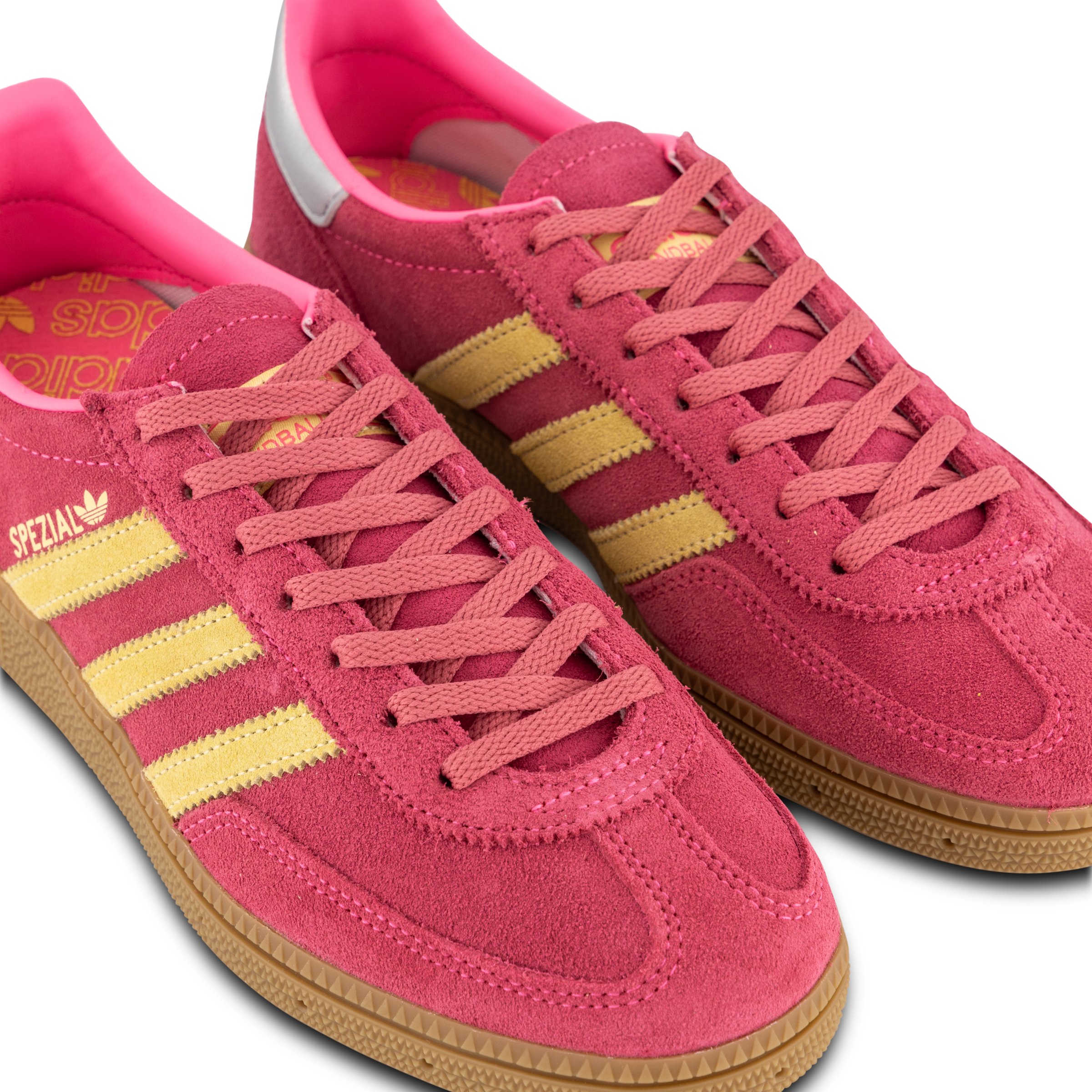 Pink and yellow adidas store