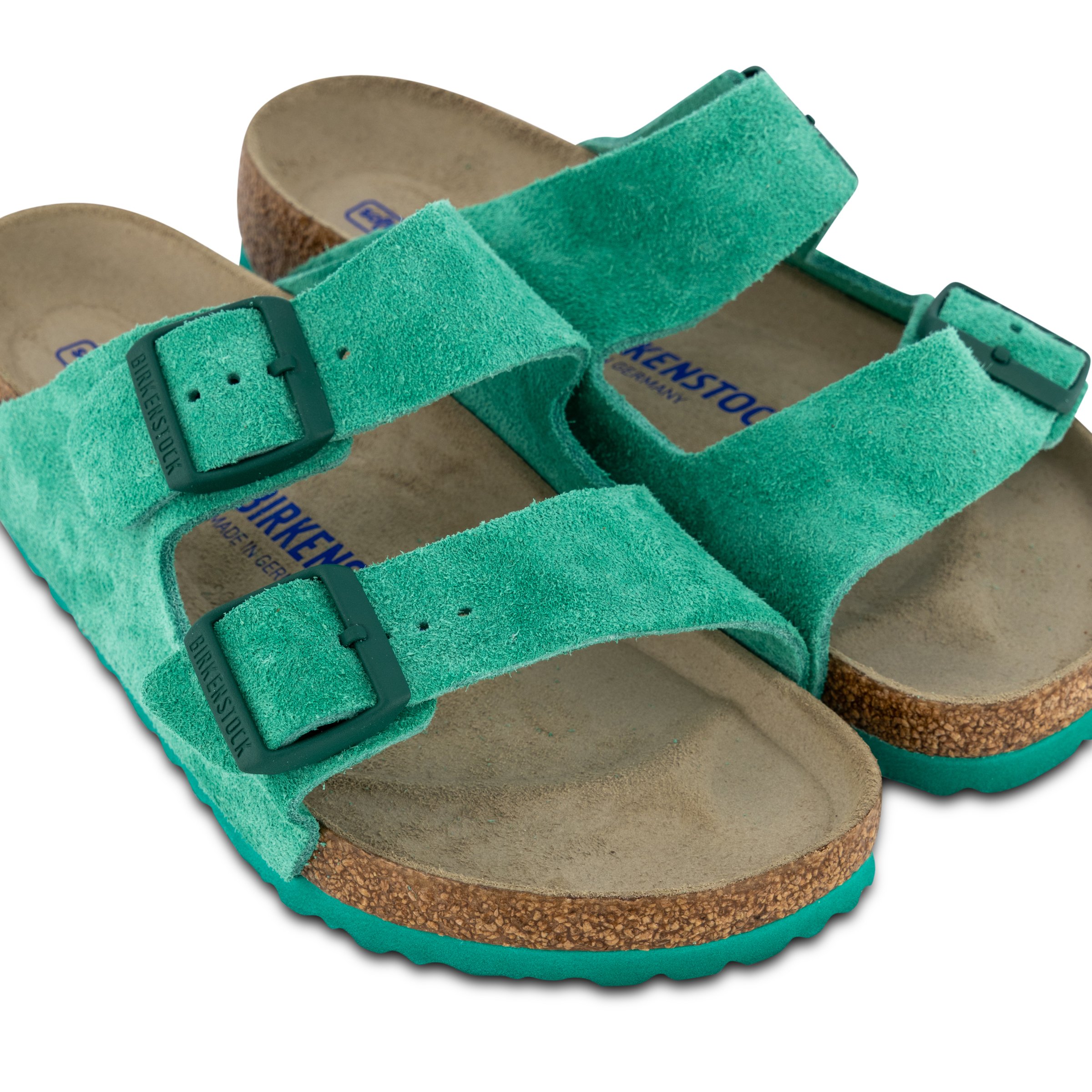 Green on sale suede birkenstocks