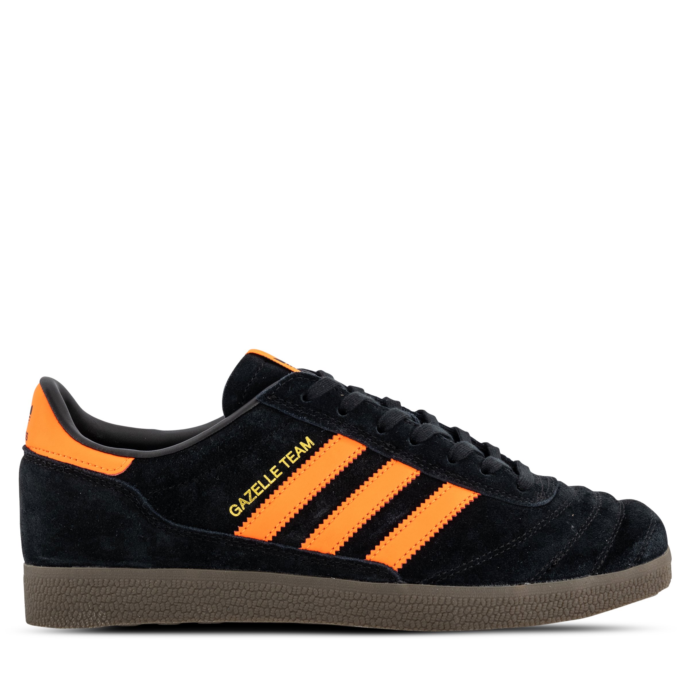 Adidas gazelle black orange discount
