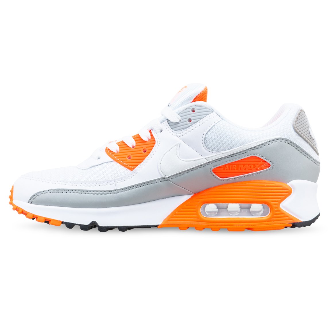 Nike AIR MAX 90 White White Hyper Orange Light Smoke Grey Hype DC