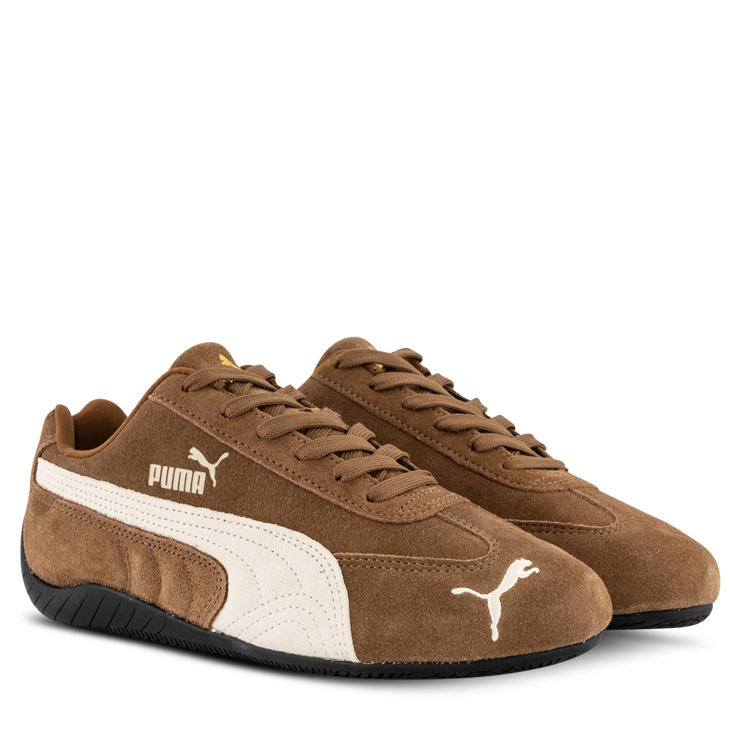 Puma Speedcat sneakers in Coffee & Ivory angled right