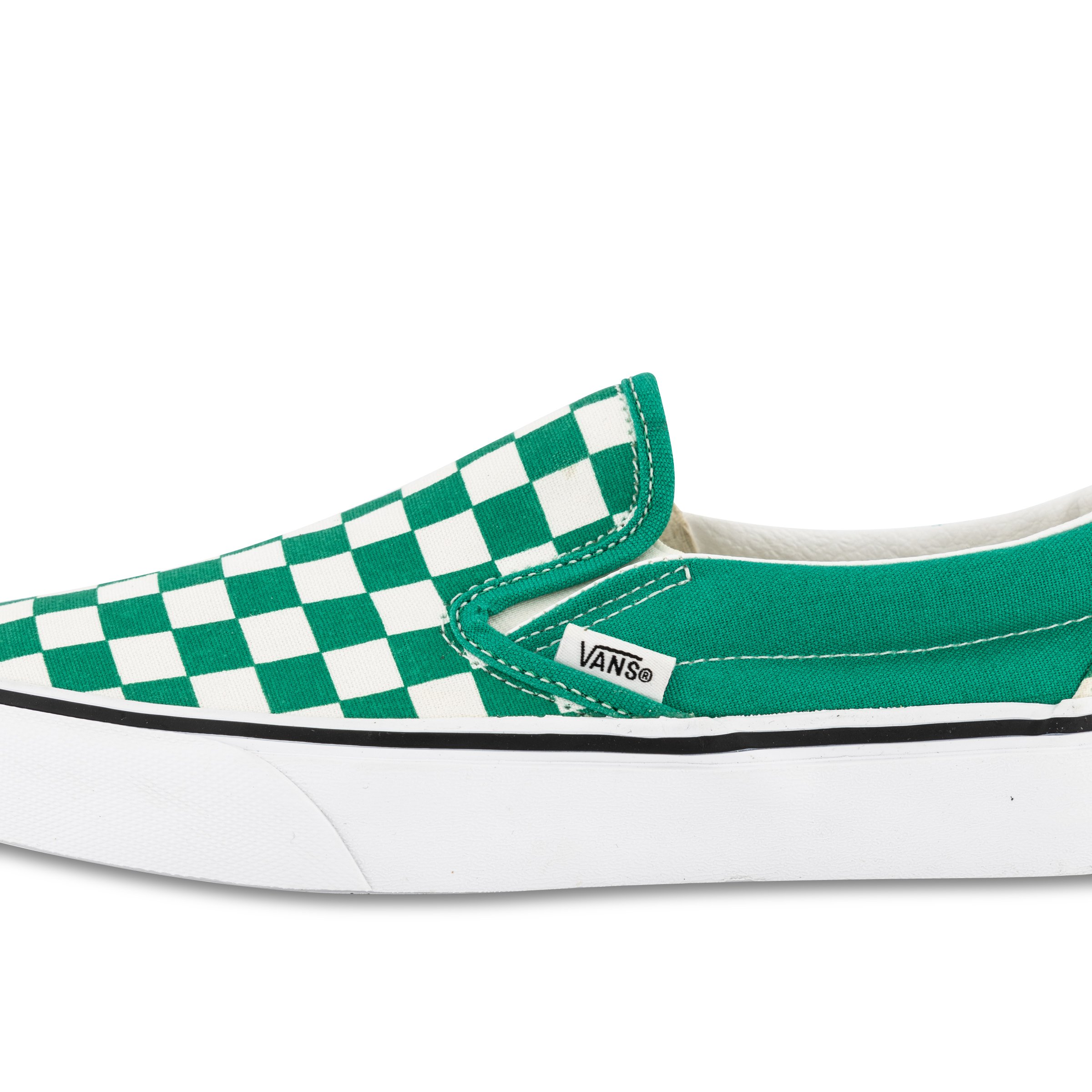 Green vans hot sale slip on