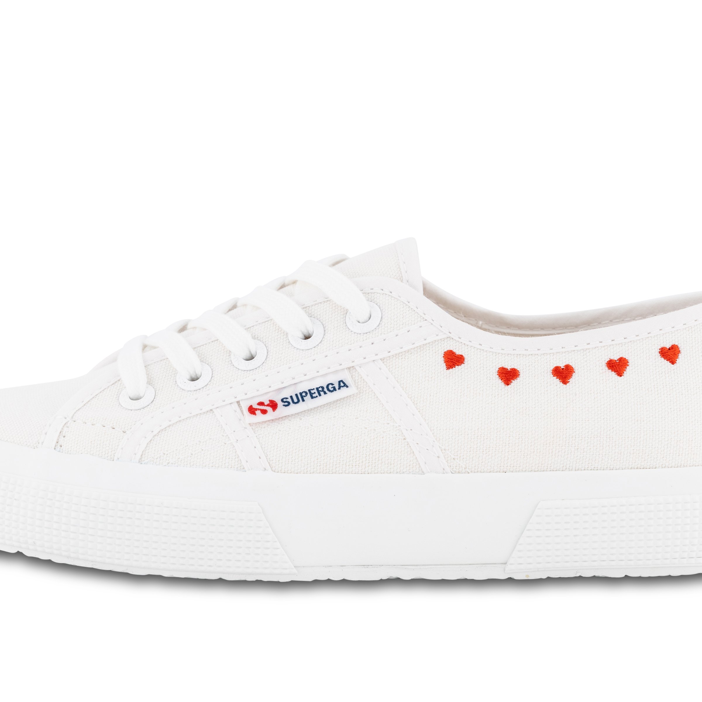 Superga 2750 Little Hearts Womens White Red Heart Hype DC