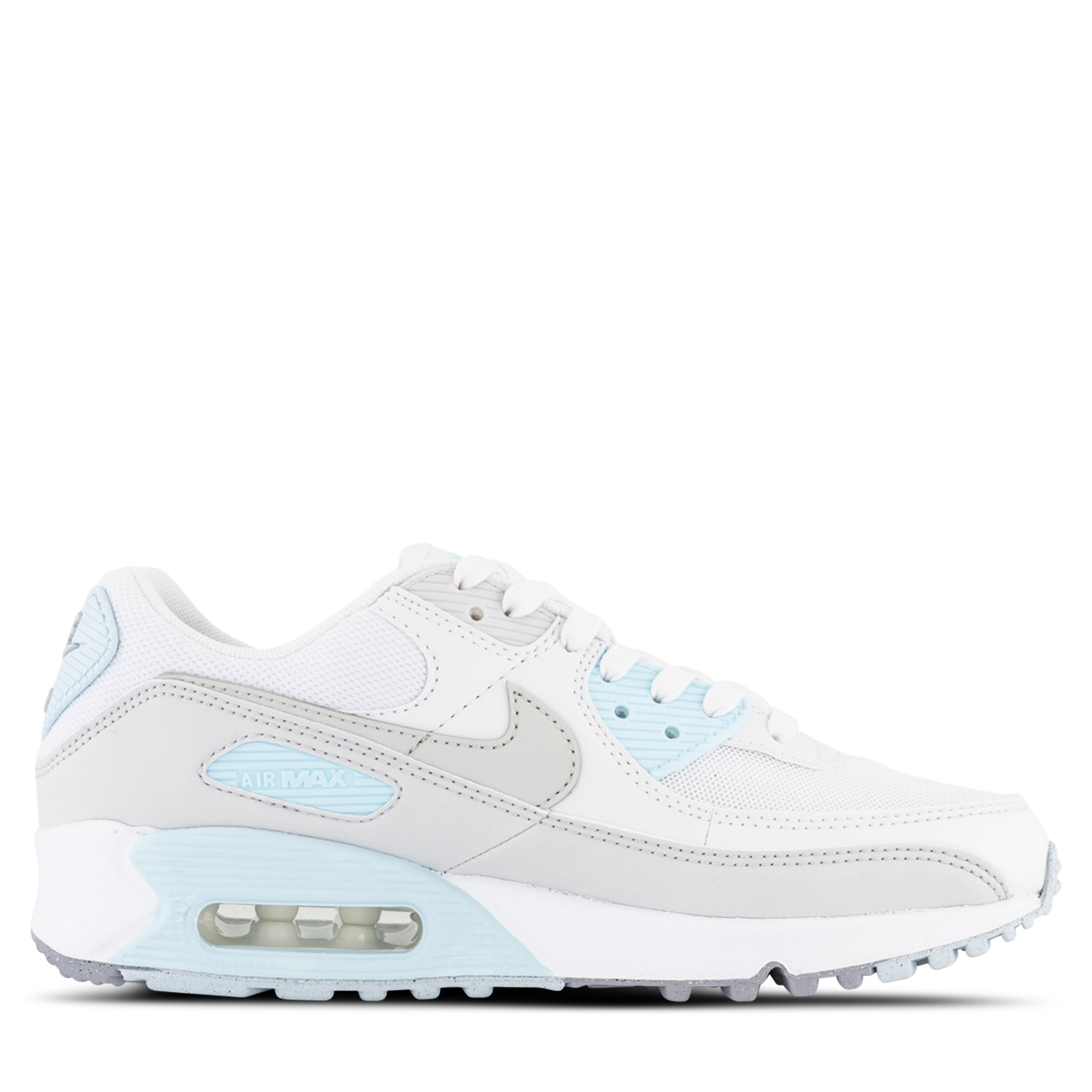 Nike Air Max 90 Womens White Light Silver Glacier Blue Hype DC