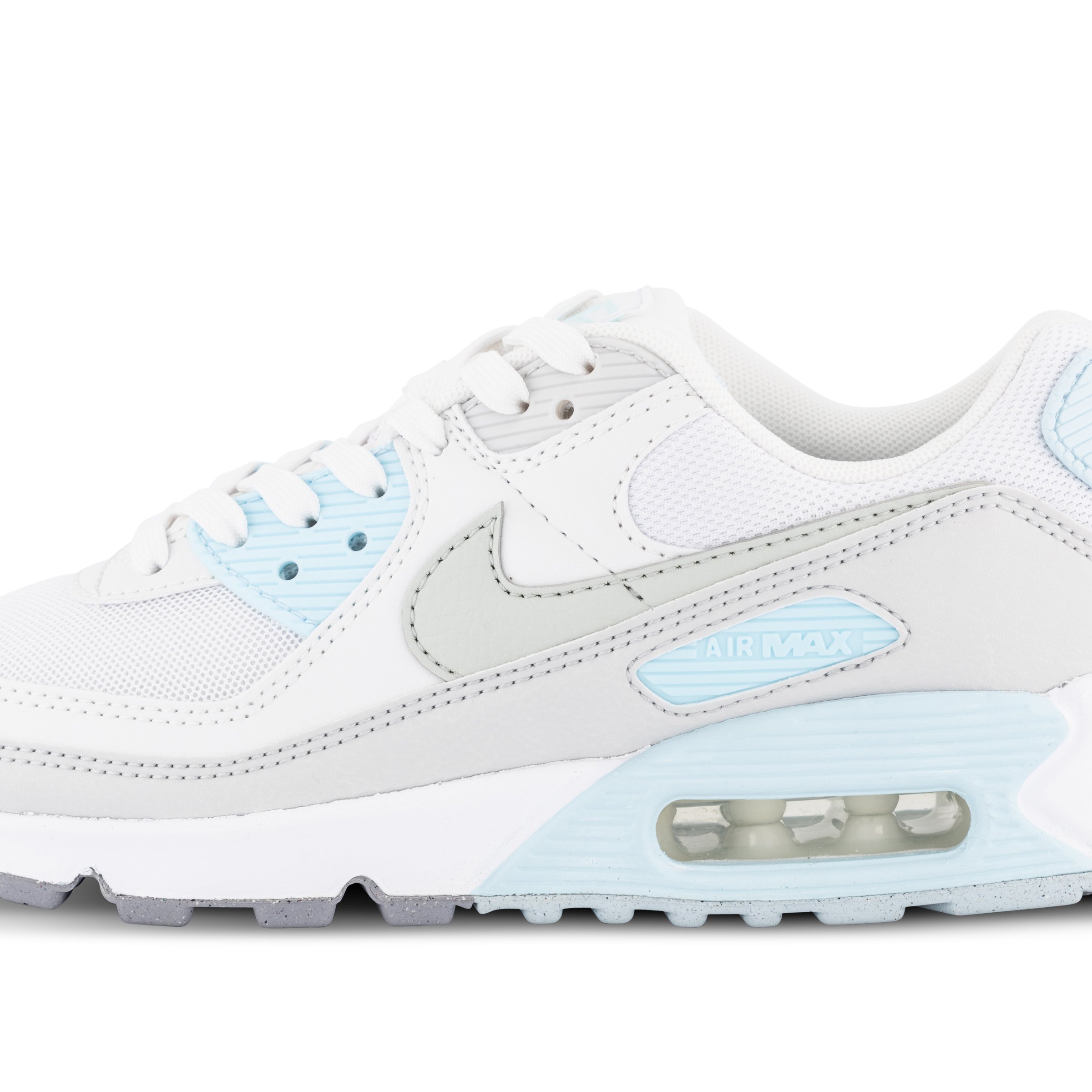 Nike Air Max 90 Womens White Light Silver Glacier Blue Hype DC