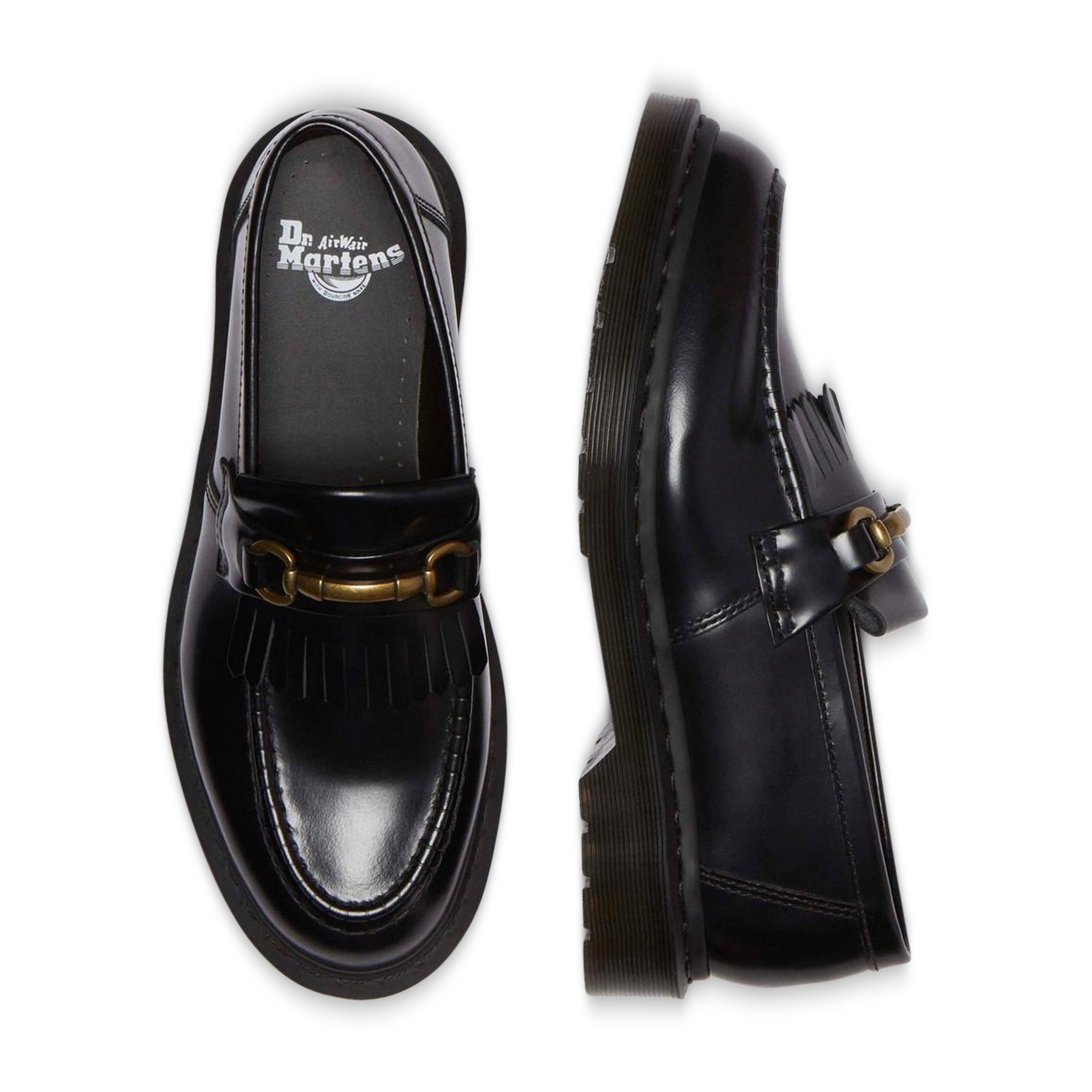 Dr Martens Adrian Snaffle Loafer Black Polished Smooth Hype DC