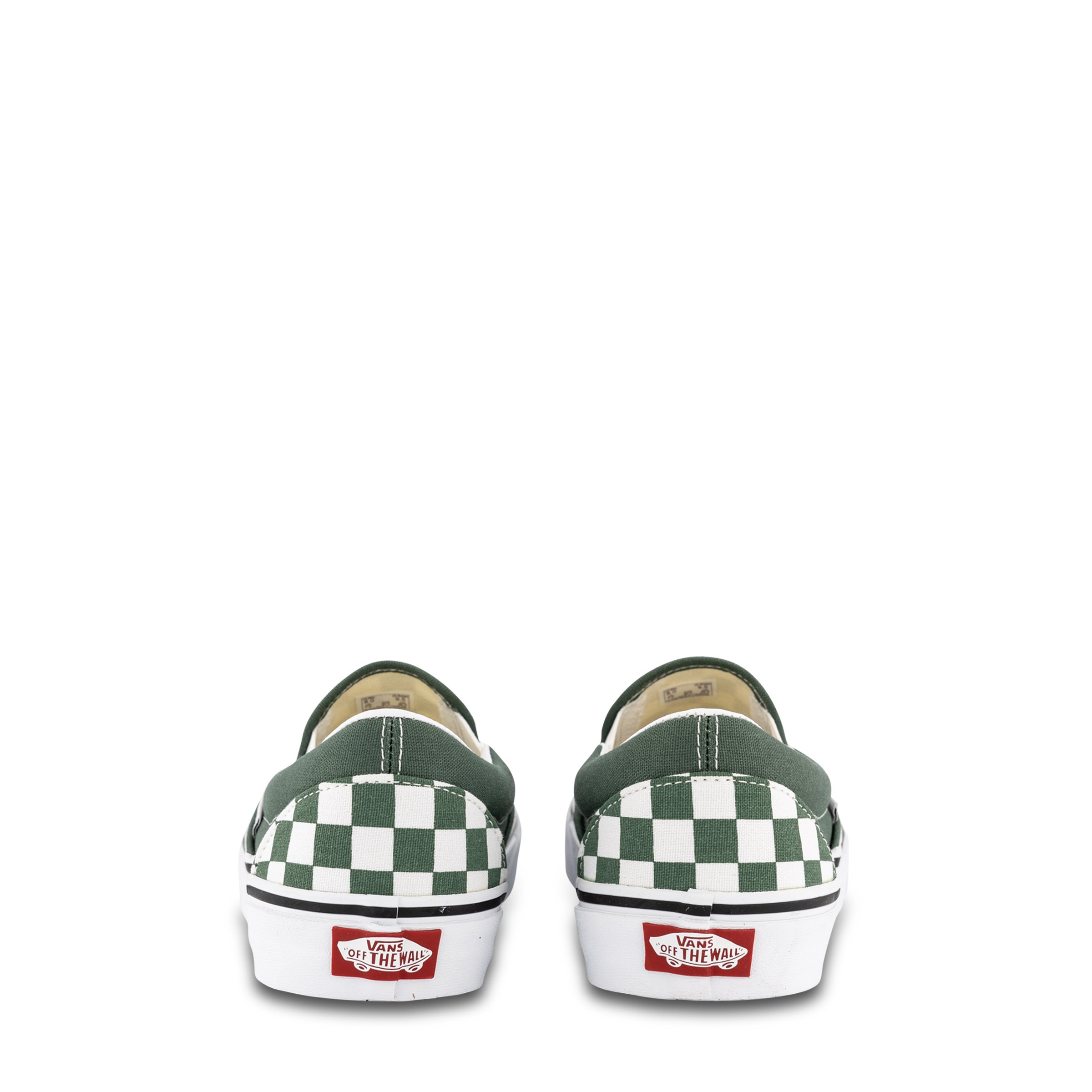 Green and white hot sale checkerboard vans