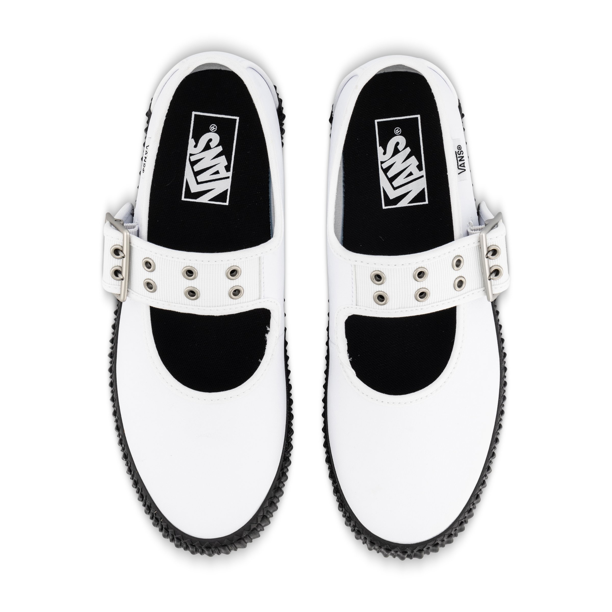 Ballerina true white slip on vans discount