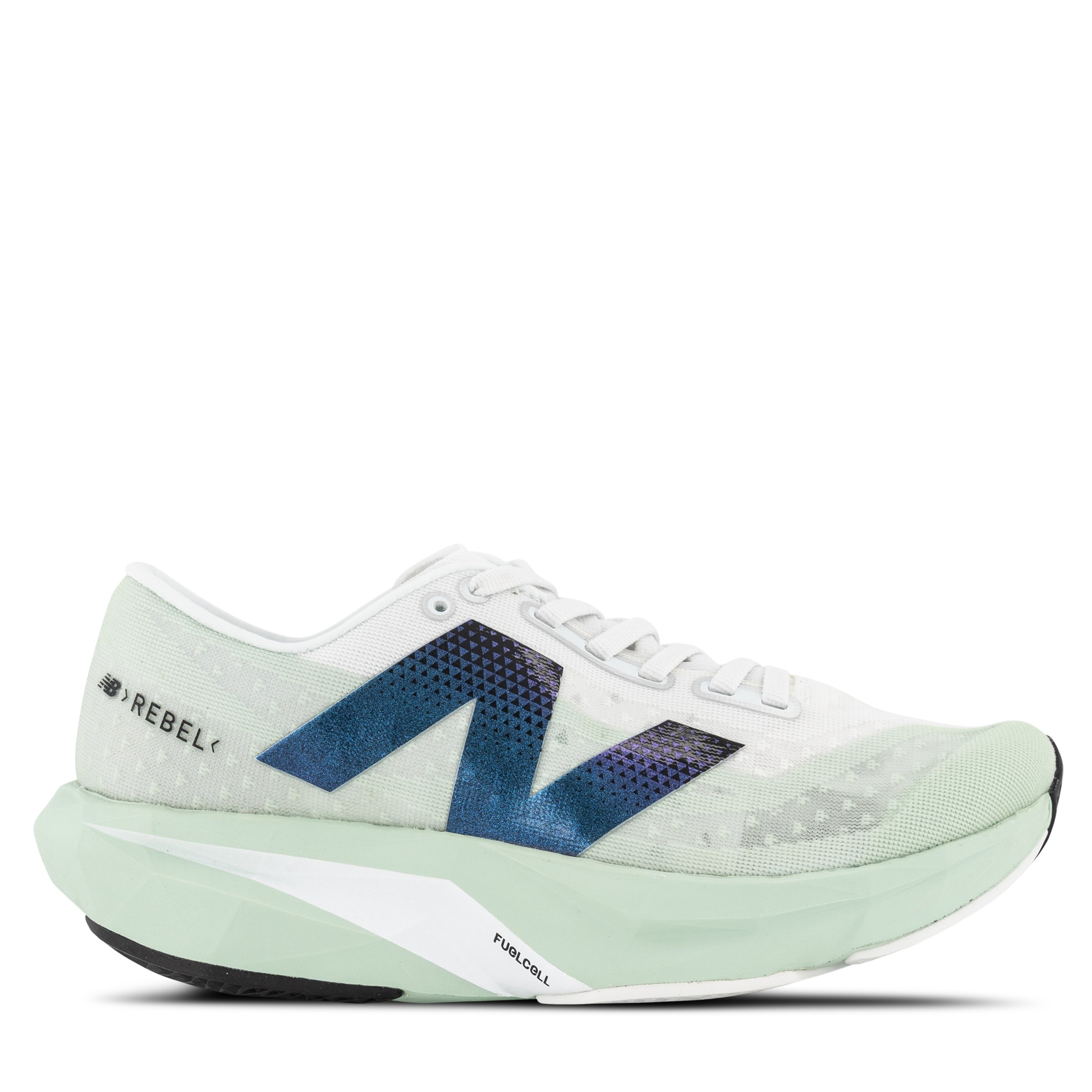 Single New Balance Fuelcell Rebel V4 Sneaker in Clay Ash Pointing right outside view