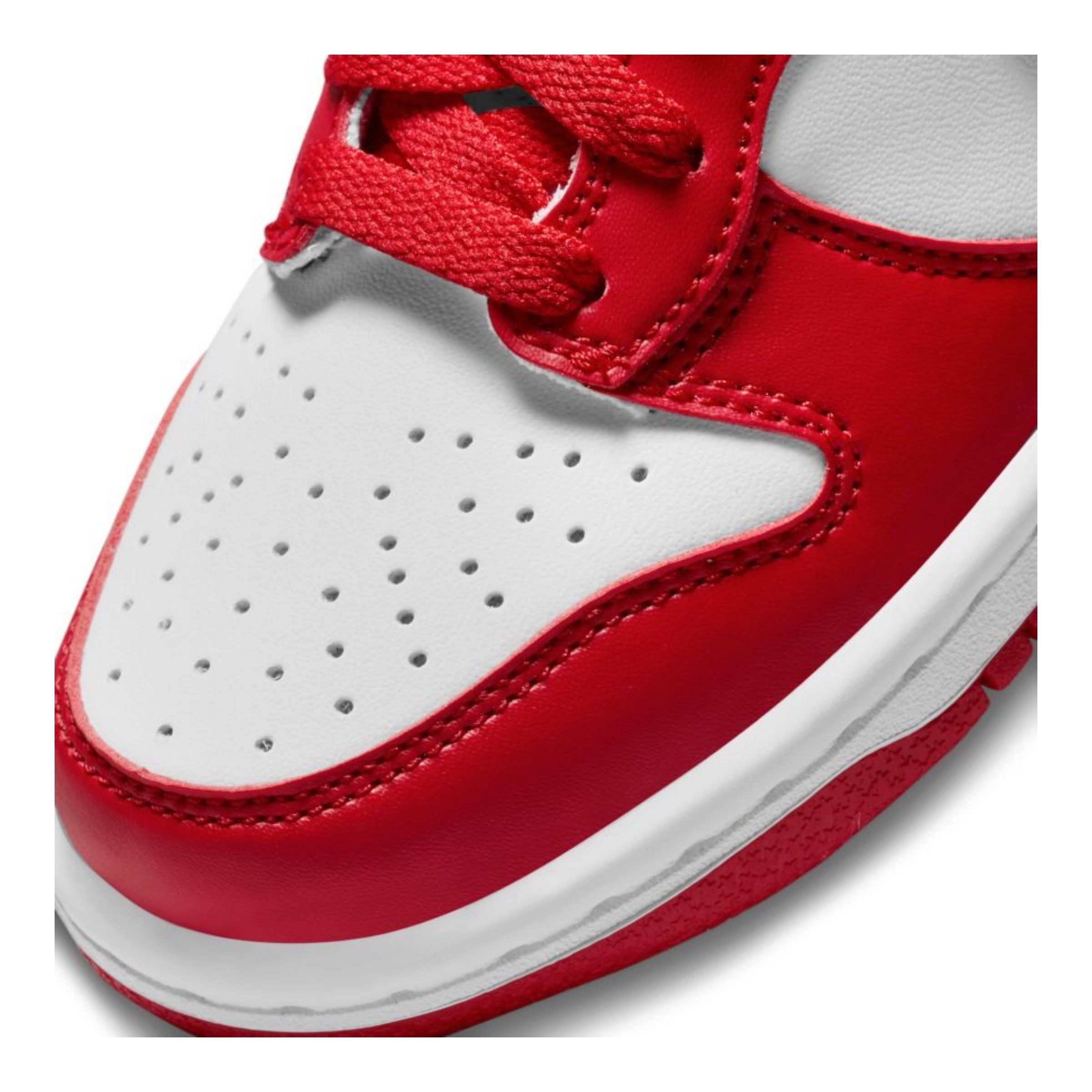 red and white dunk high