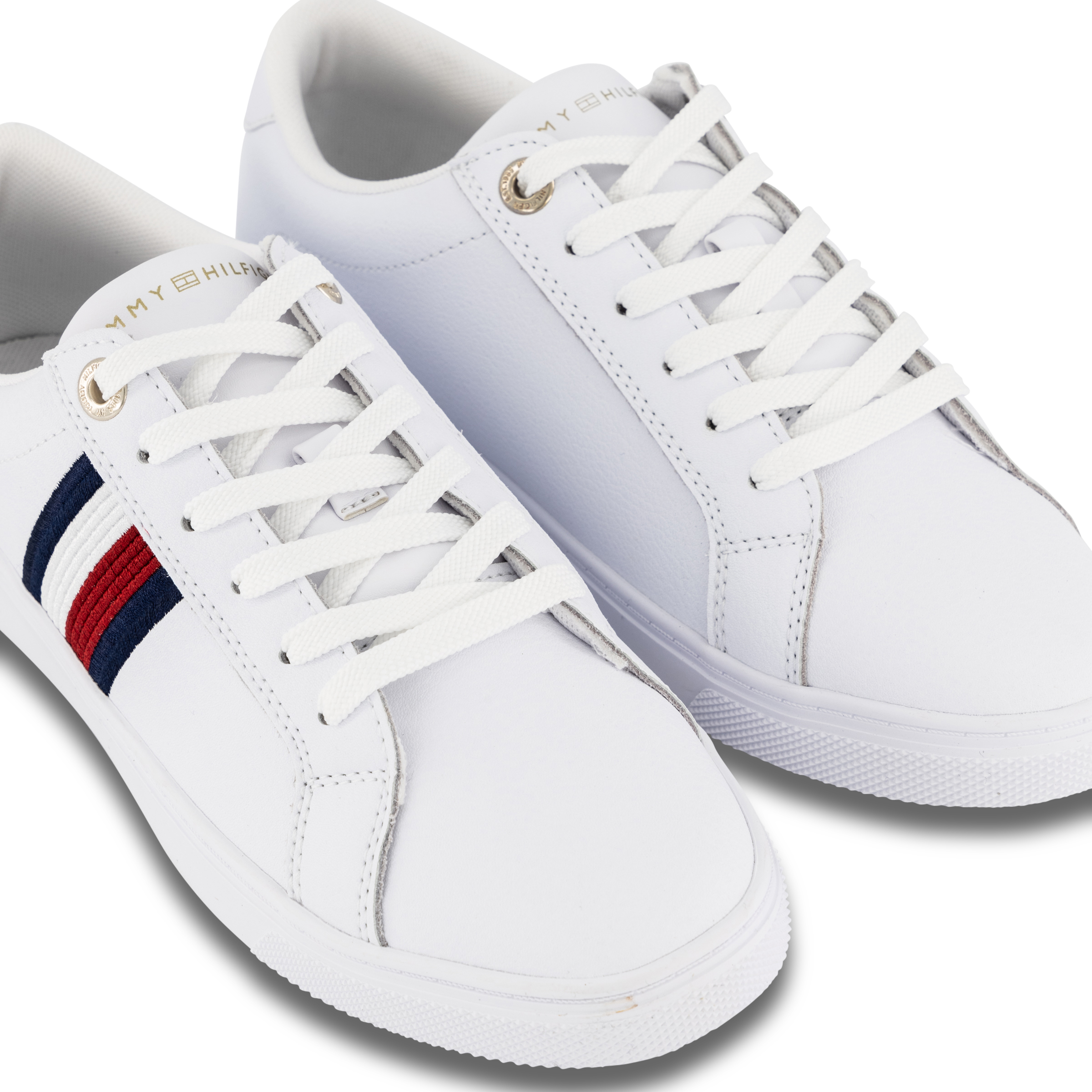 Tommy Hilfiger Essential Stripes Leather White Hype DC