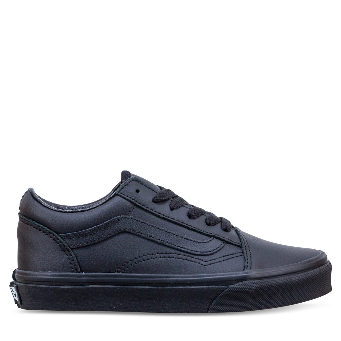 black leather vans school shoes
