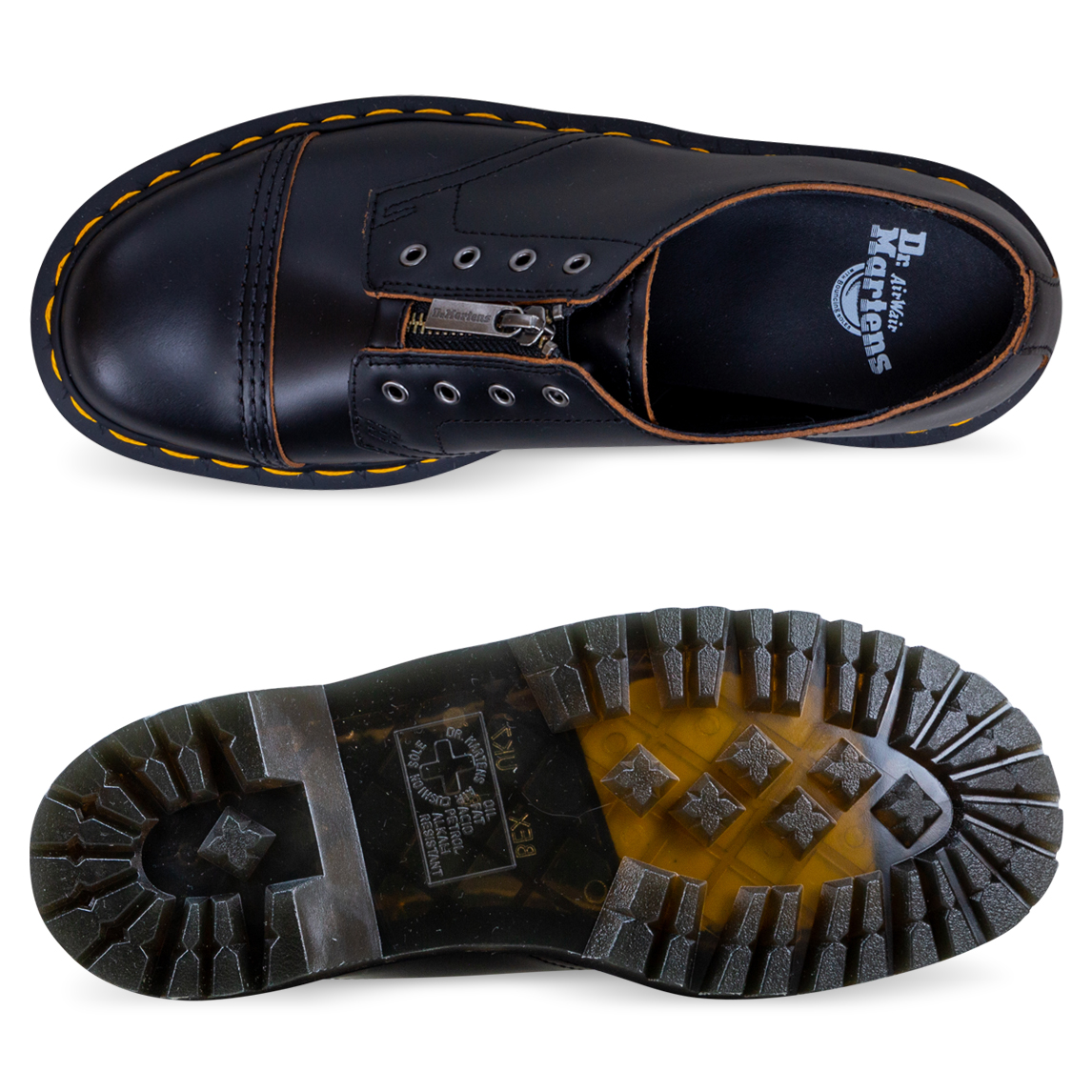 Dr Martens Smiths Laceless Bex Shoe Black Vintage Smooth | Hype DC