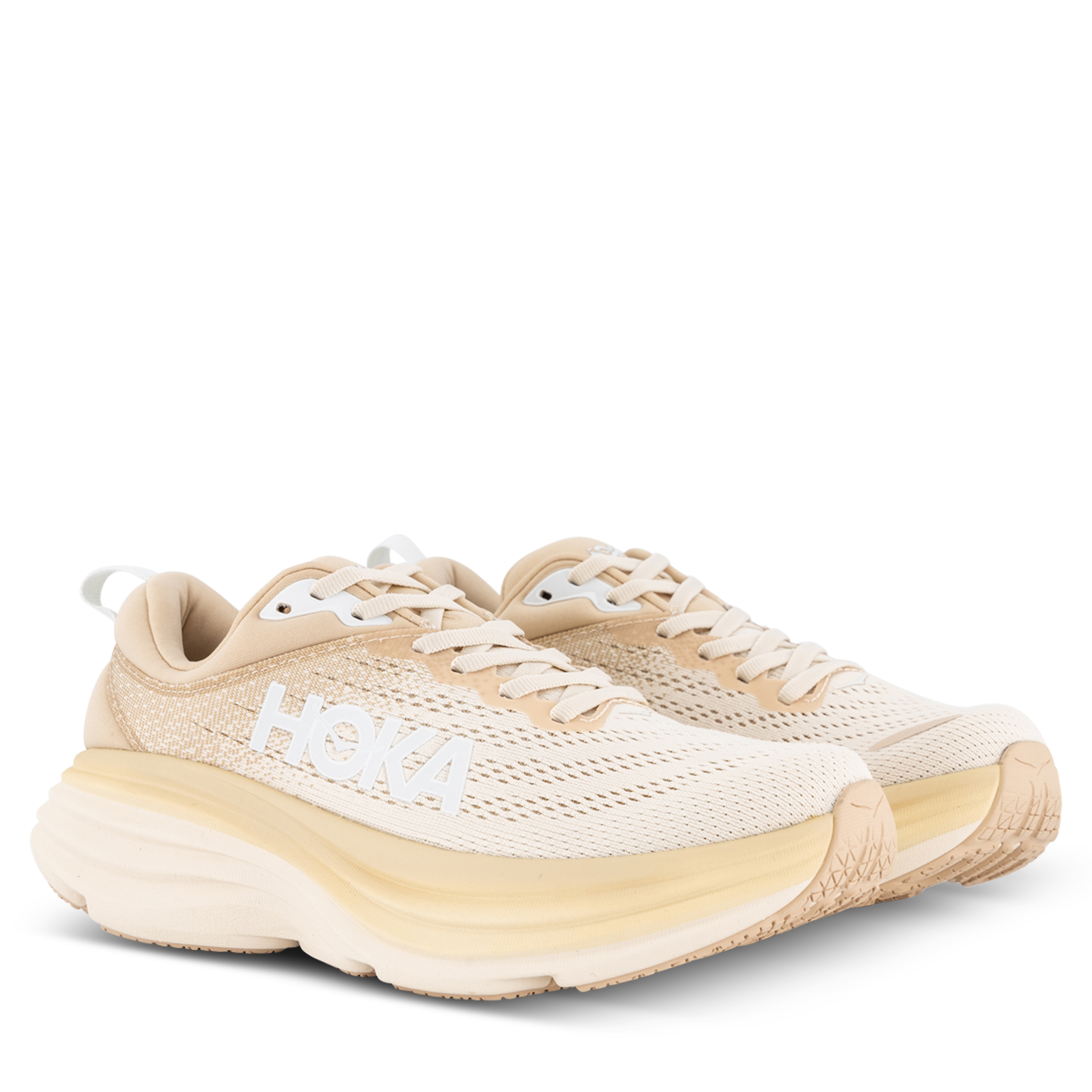 HOKA Bondi 8 Womens Shifting Sand/Eggnog Hype DC