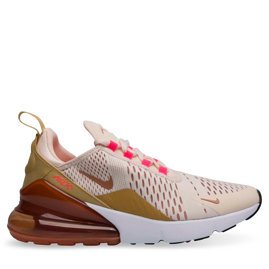 Nike Air Max 270 Womens White Bright Crimson Fuchsia Dream Hype DC