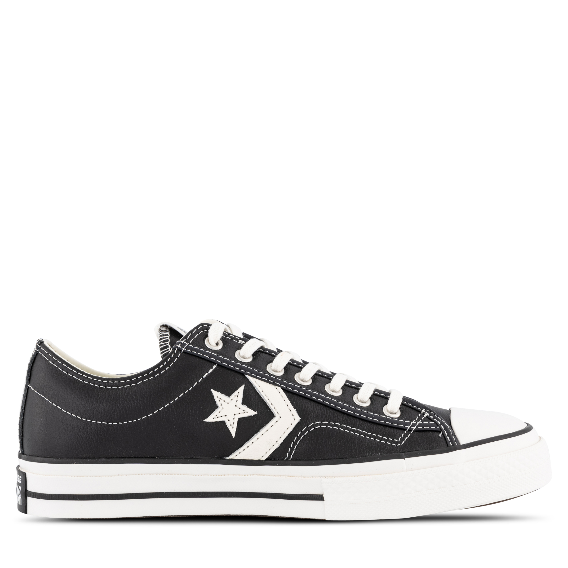 Converse Star Player 76 Low Leather Black/Vintage White/Silver