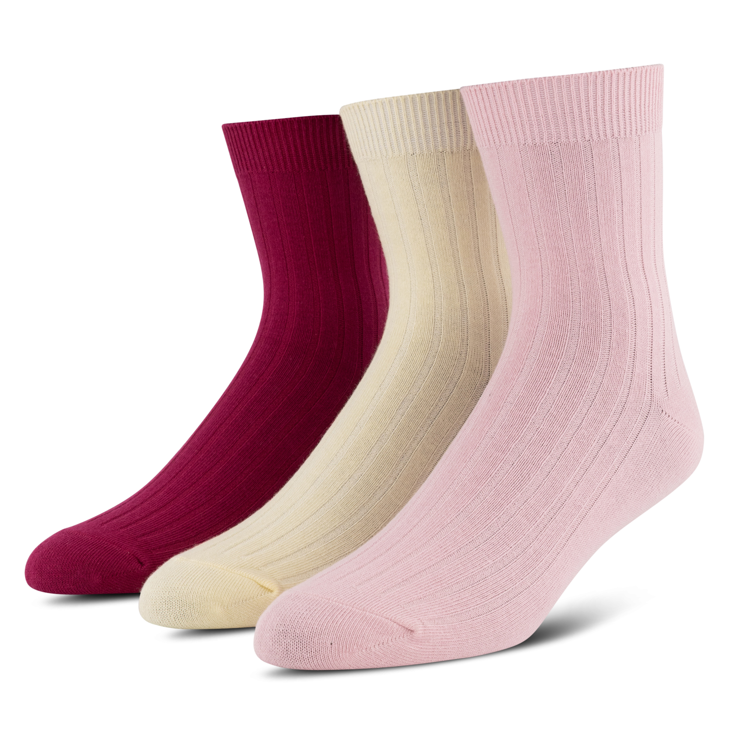 Half Crew Rib Sock 3 Pack