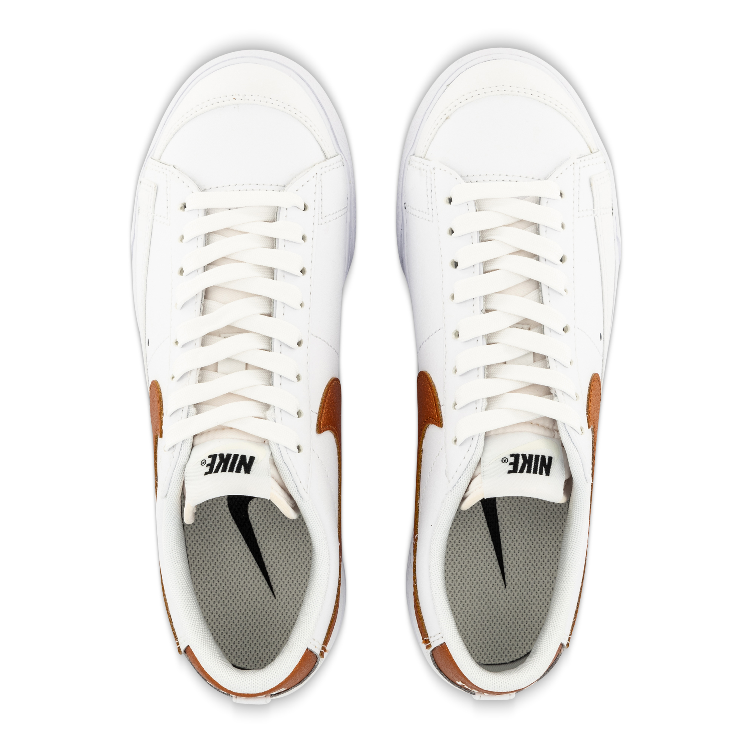 Nike Blazer Low Platform Womens White/Metallic Copper/Black/Sail Hype DC