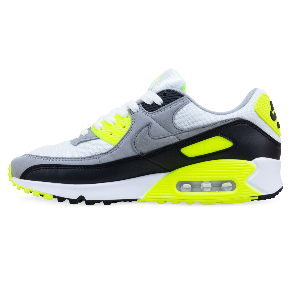 Nike AIR MAX 90 White/Particle Grey/Volt/Black | Hype DC