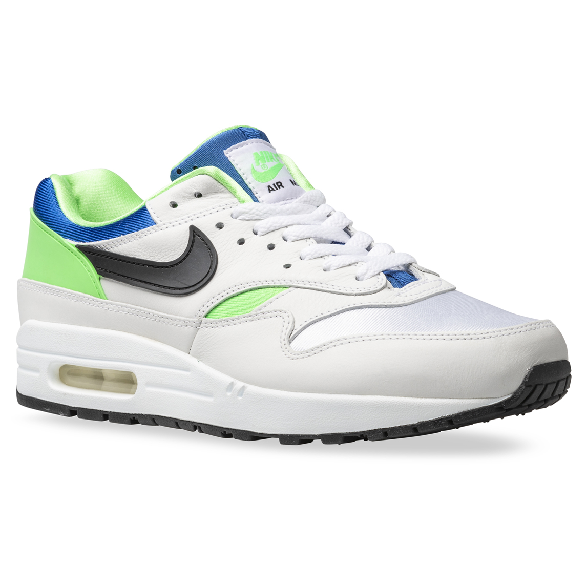 Nike AIR MAX 1 White/Black/Royal Blue/Scream Green | Hype DC