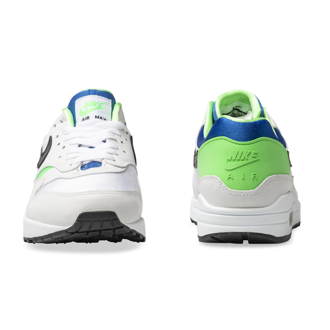 Nike AIR MAX 1 White/Black/Royal Blue/Scream Green | Hype DC