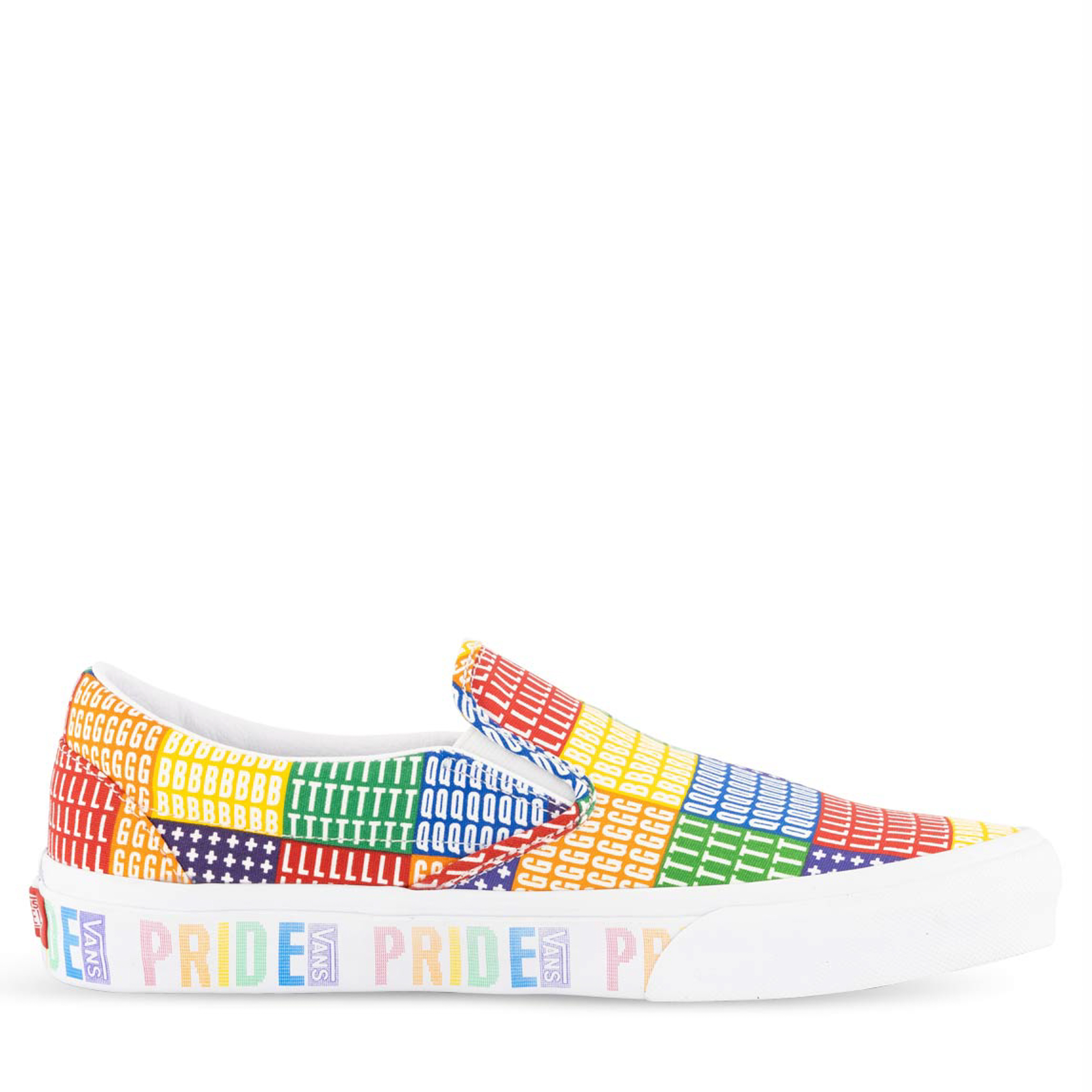 rainbow slip on vans womens