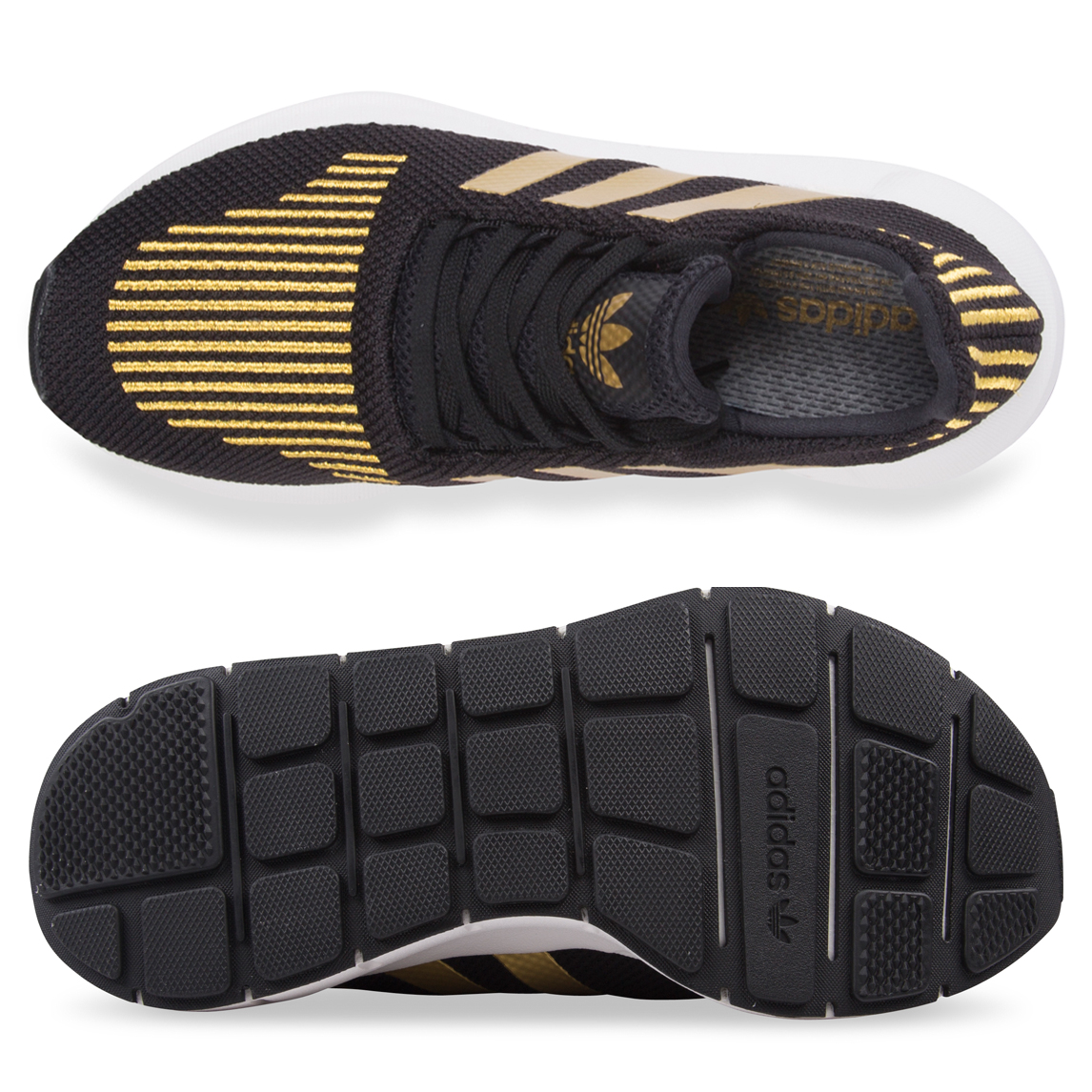 womens adidas swift run black and gold