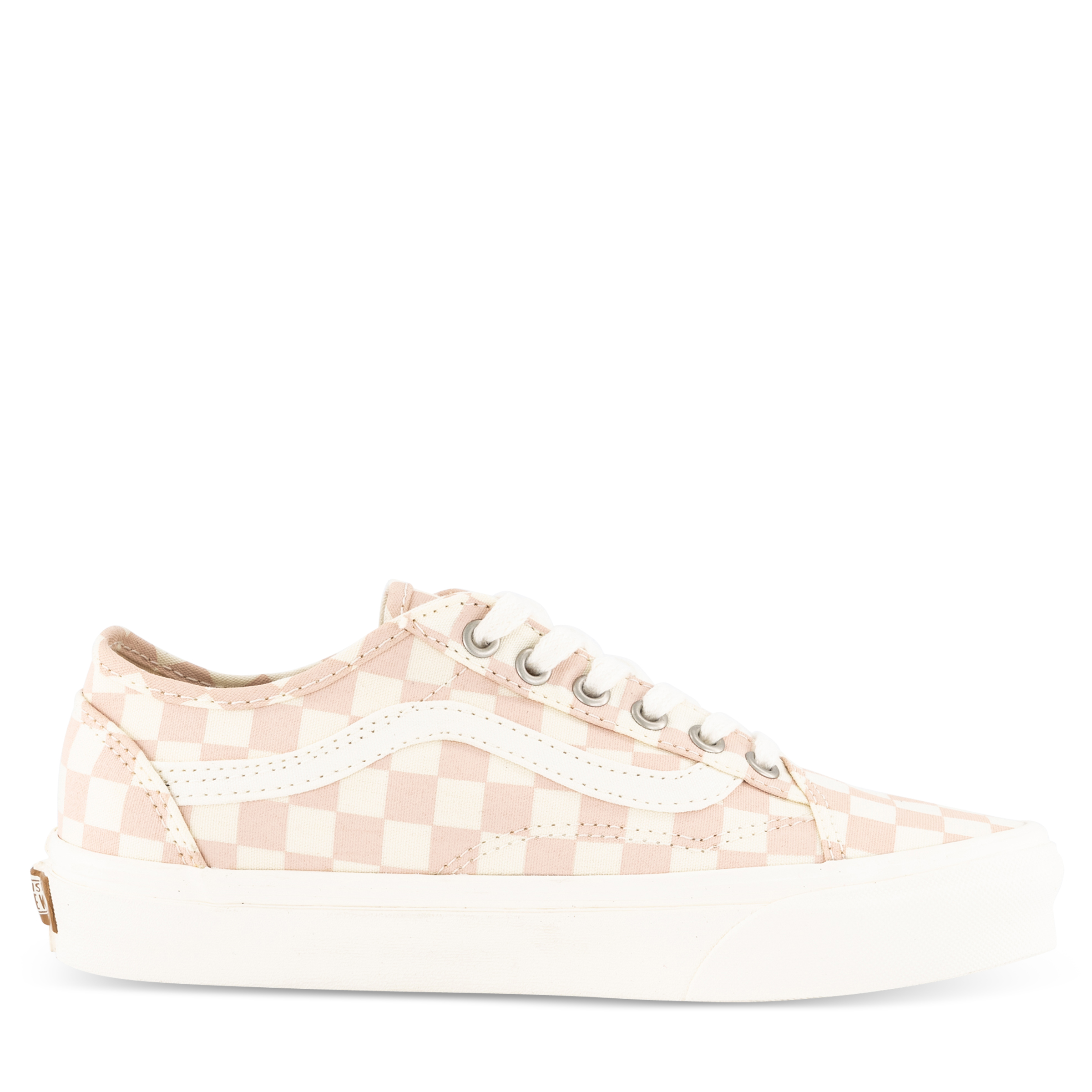 beige check vans
