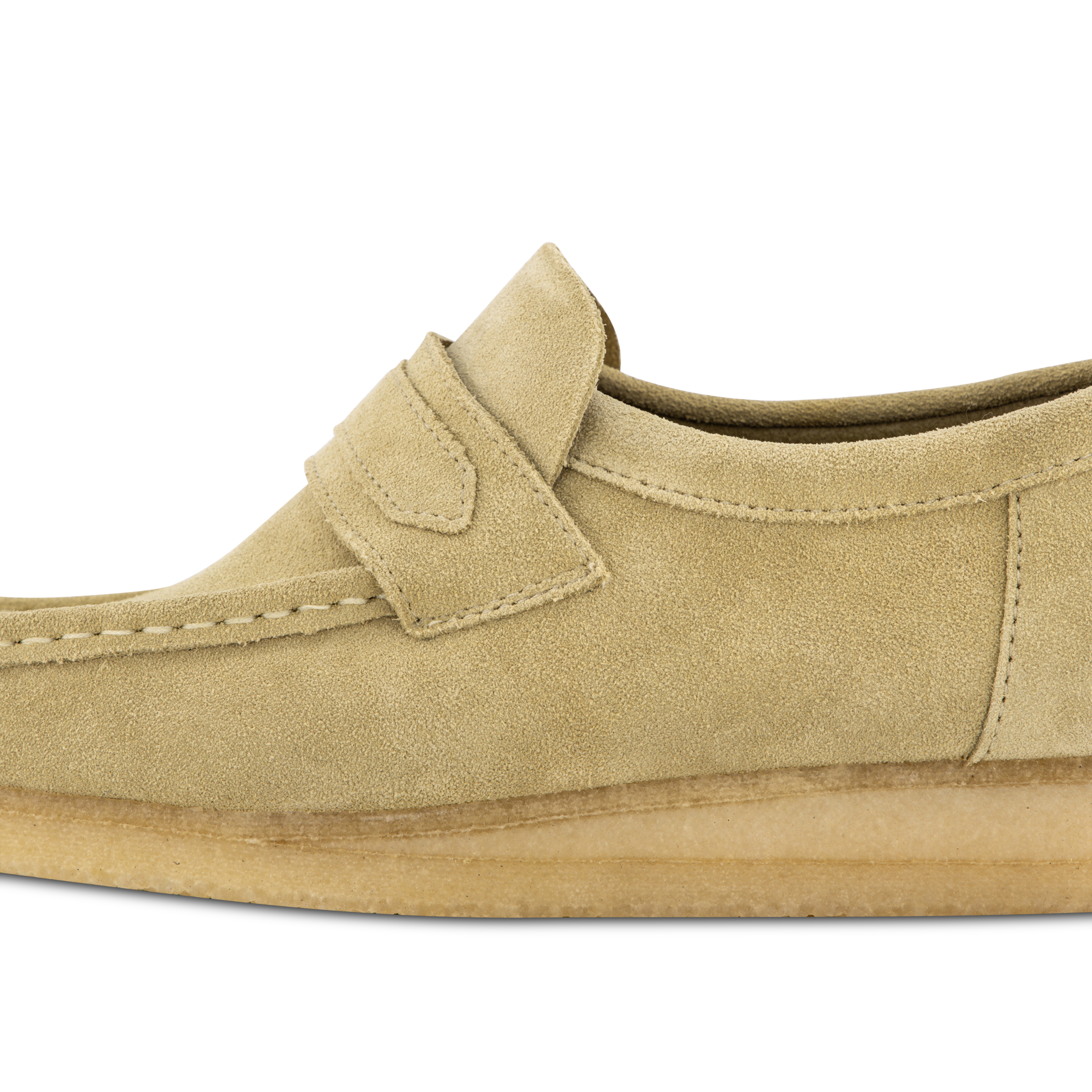 新品未使用 Clarks Wallabee Loafer Maple Clarks - Wallabee Loafers - Maple Suede - Leather - Sézane